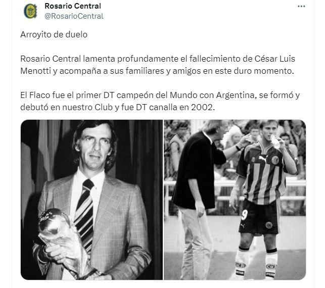 Rosario Central menotti