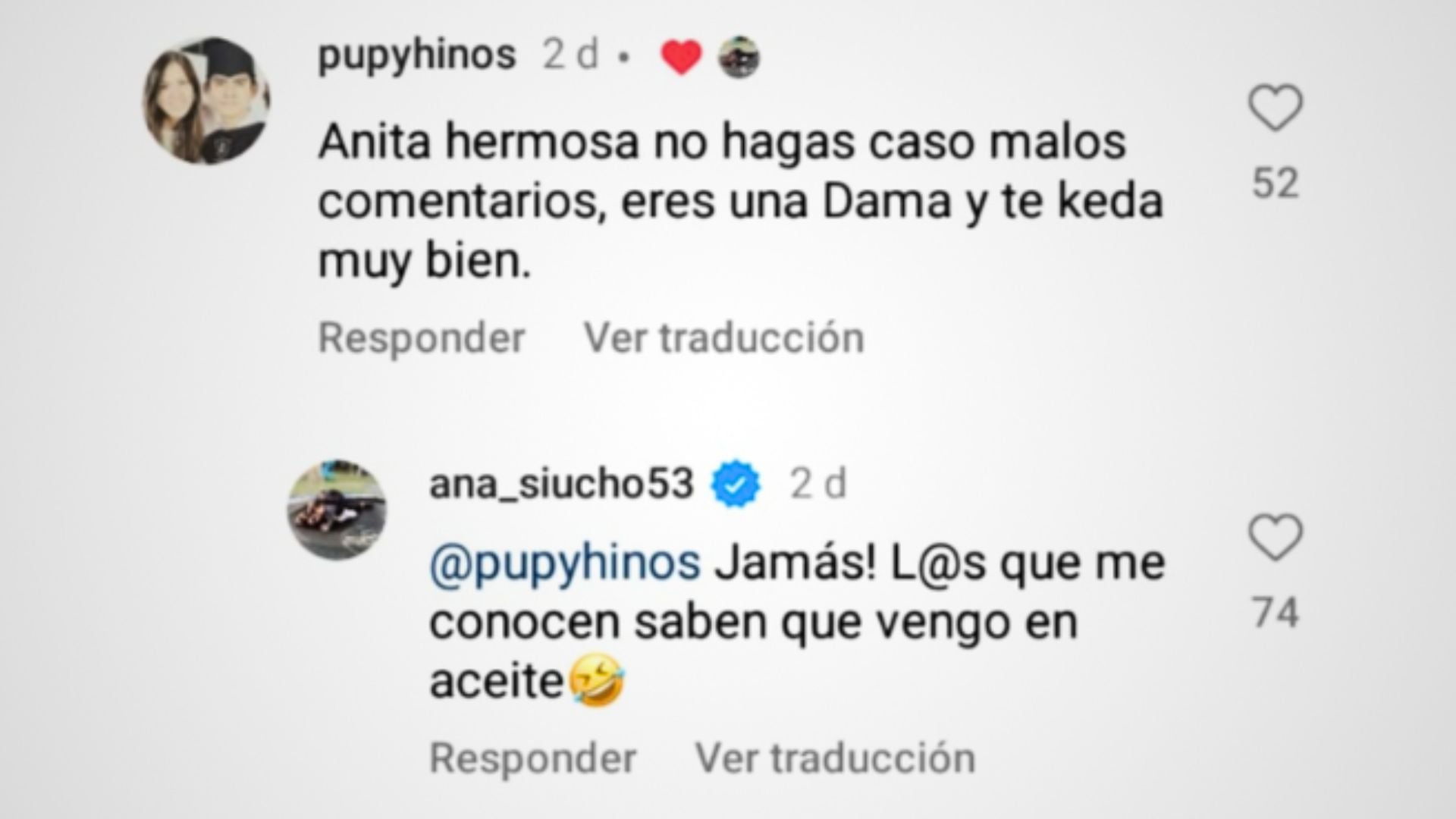 Ana Siucho se defendió de los ataques en redes sociales. Captura/Instagram
