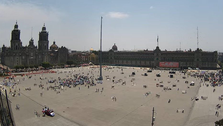 Zócalo de la Ciudad de México este 1 de mayo, Día del Trabajo