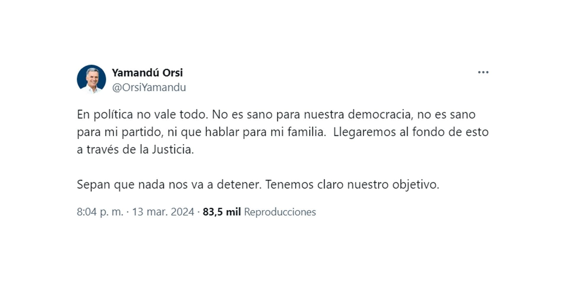 Yamandú Orsi  tuit