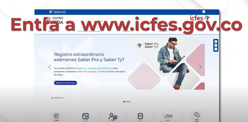 Inicialmente se debe ingresar a la página del Icfes - crédito Icfes