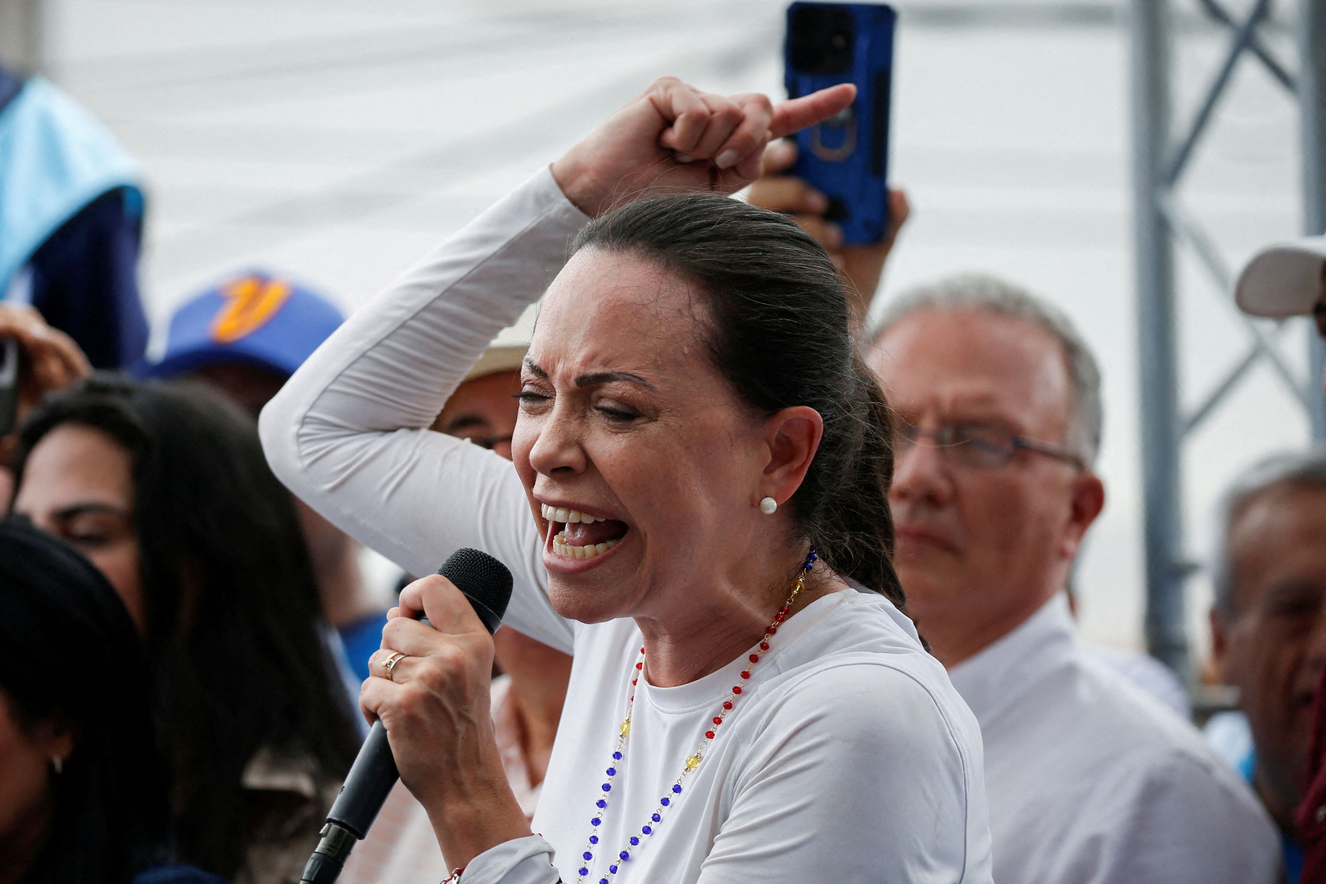 María Corina Machado será la principal contendiente de Nicolas Maduro en las elecciones presidenciales de Venezuela - crédito  REUTERS/Leonardo Fernandez Viloria