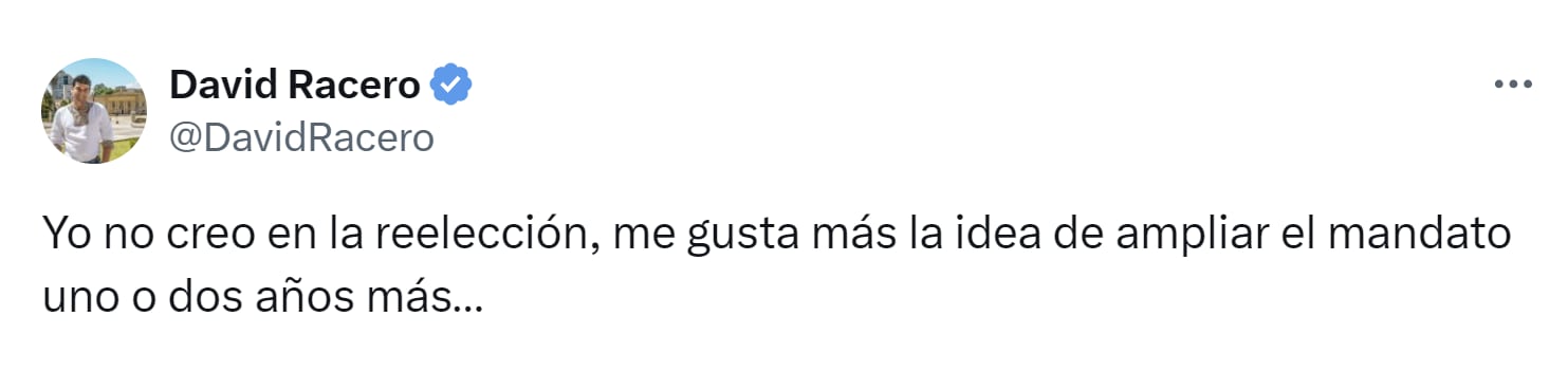 El representante David Racero aseguró que no le gusta la reelección pero sí la extensión del mandato