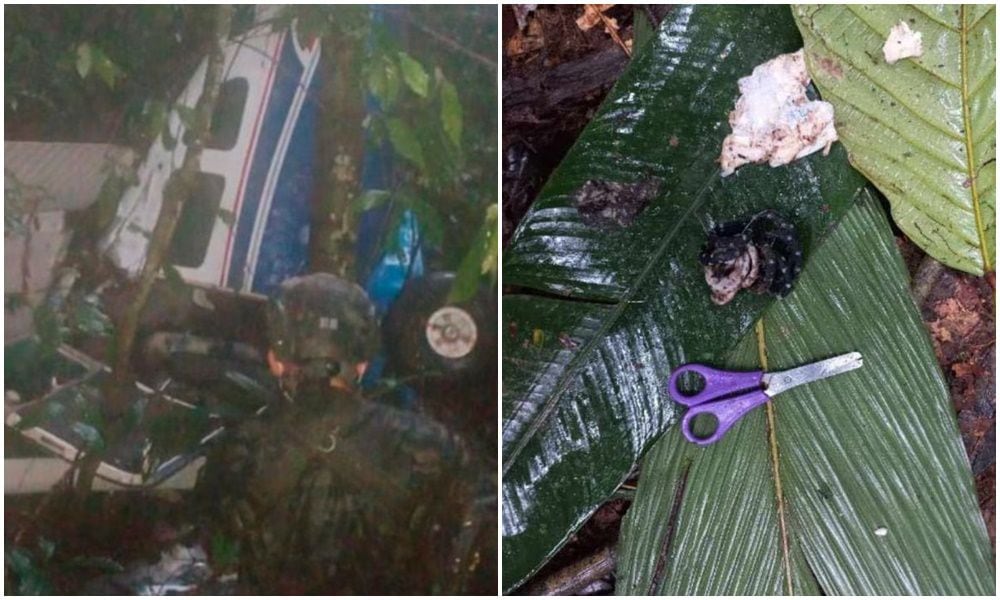 Los rastros de la avioneta accidentada en Guaviare