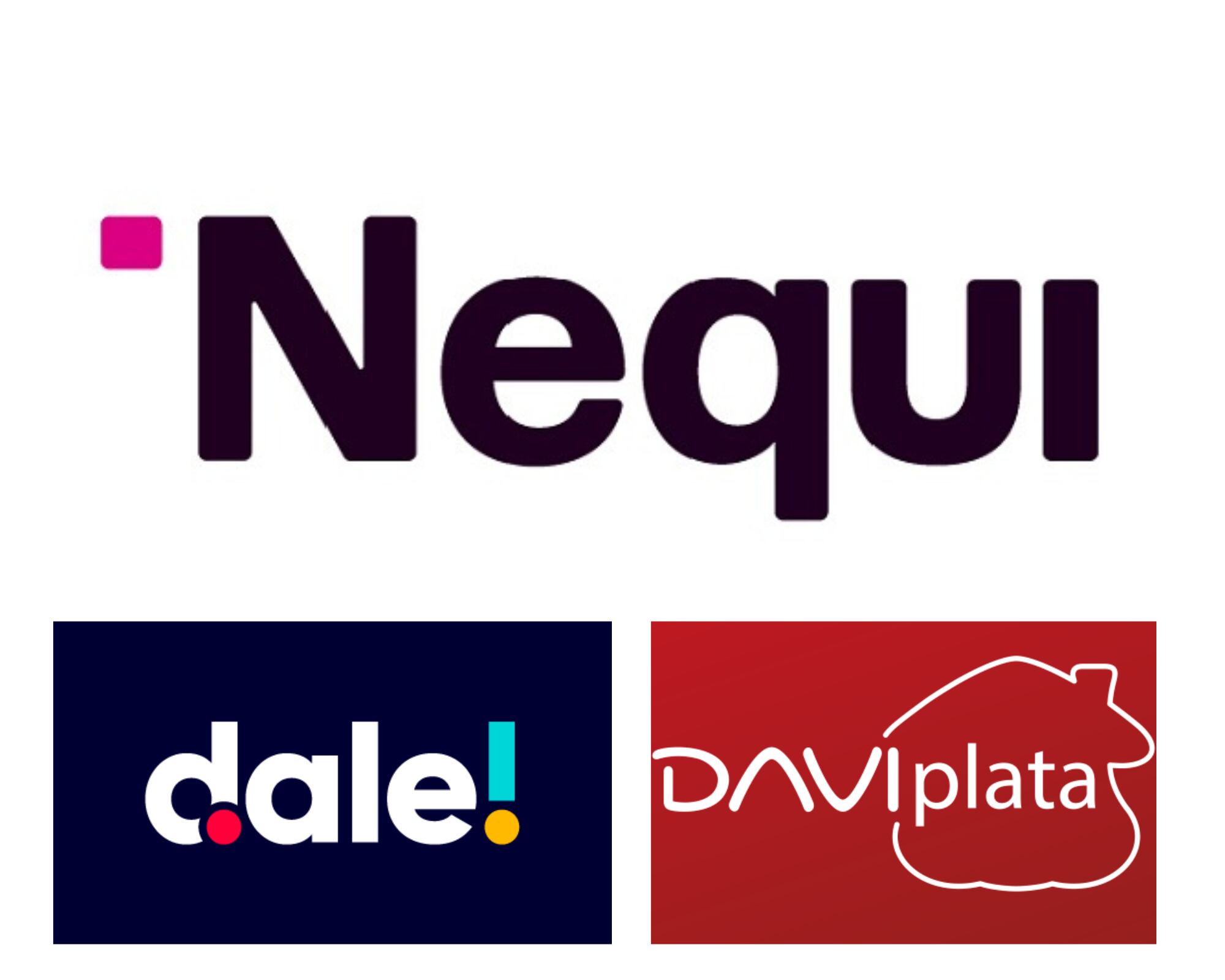 Nequi, Dale! y Daviplata son plataformas digitales que se utilizan para hacer transferencias y pagos de servicios - crédito Nequi, Dale! y Daviplata