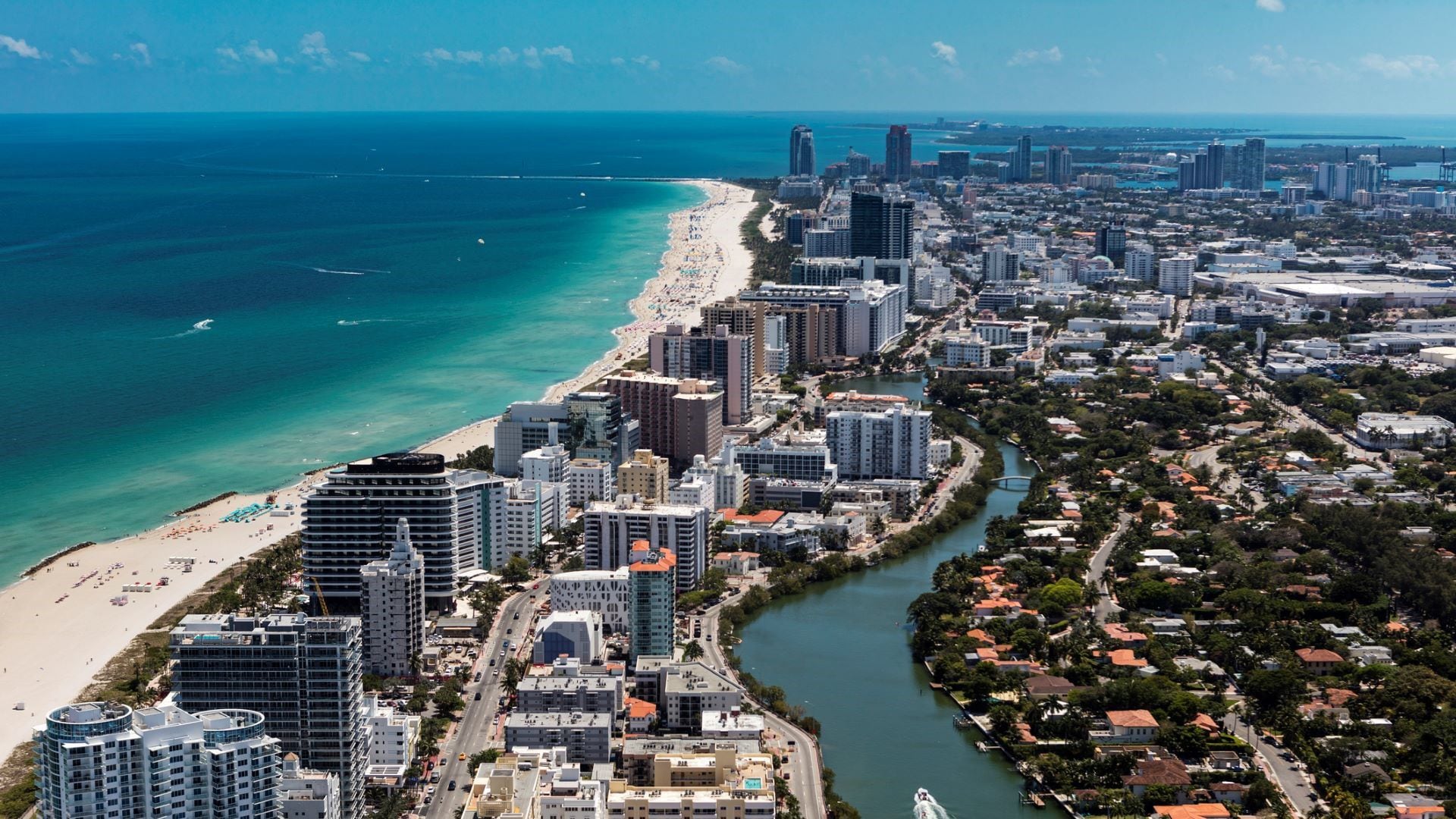 Vista aérea de la Ciudad de Miami. (Nisian Hughes/Getty Images)