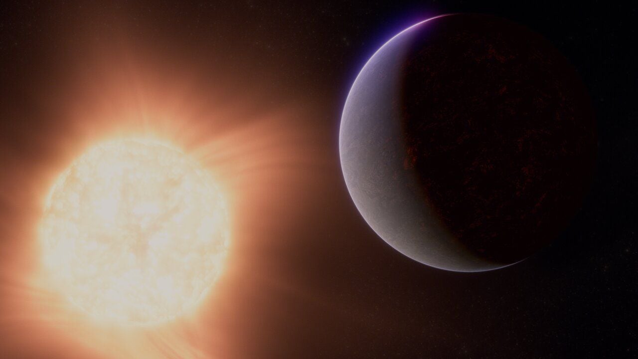 55 Cancri e fue descubierto en 2004 y 20 años después se lograron detectar evidencias de una posible atmósfera (NASA, ESA, CSA, R. Crawford (STScI))
