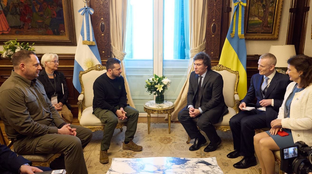 Javier Milei se reunió con Volodimir Zelenski
