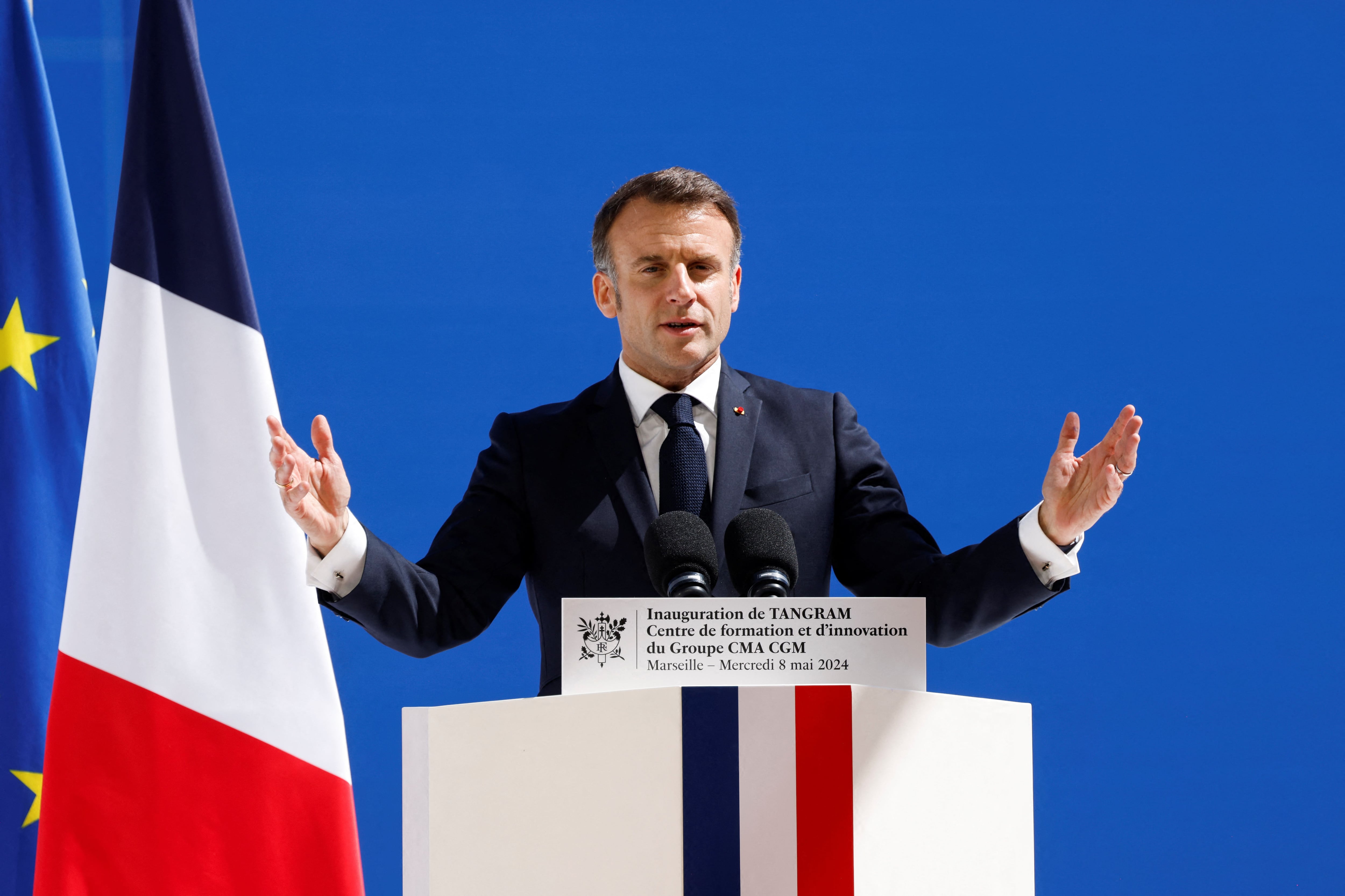El presidente de Francia, Emmanuel Macron (REUTERS)