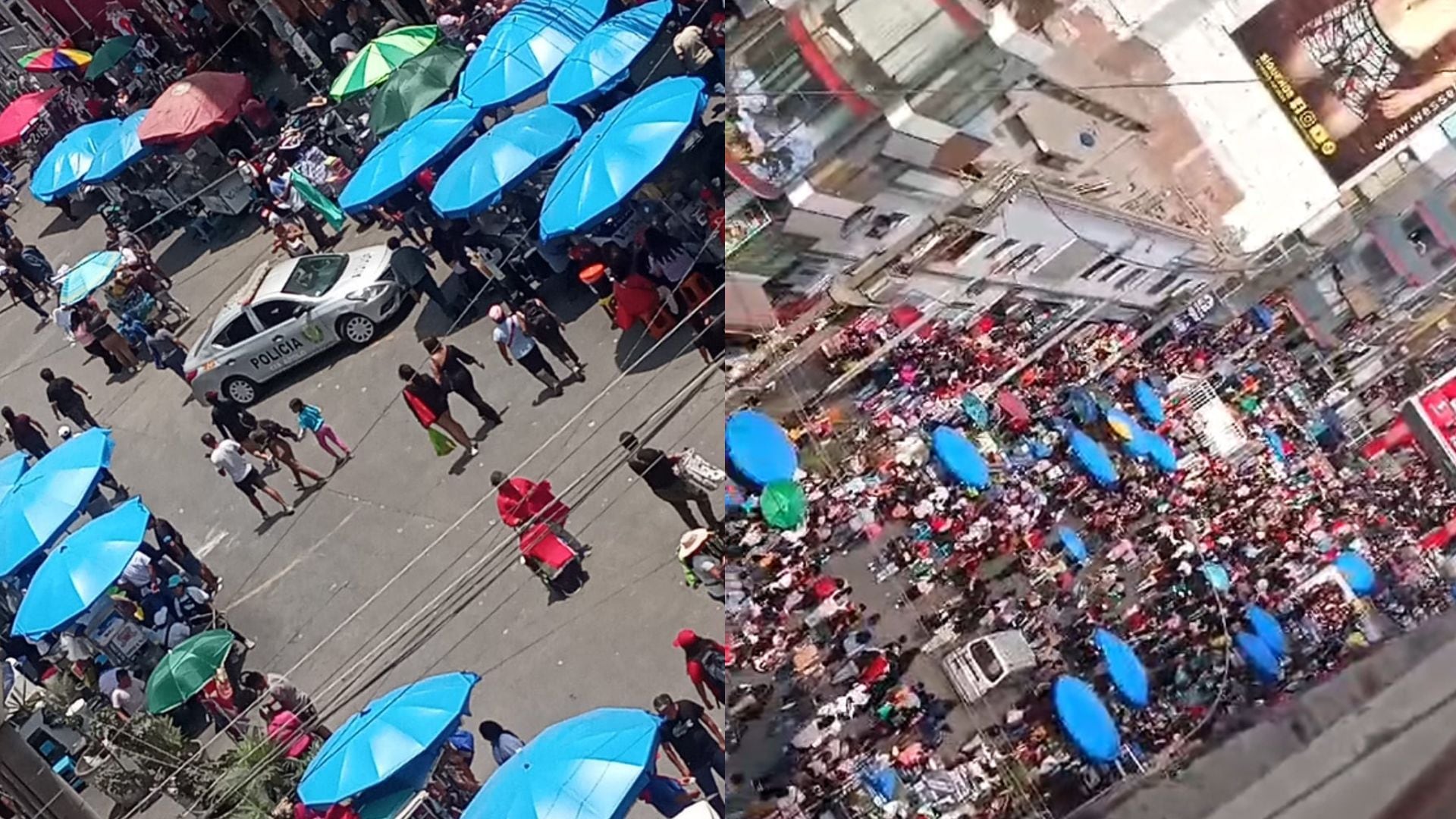 Las imágenes muestran que la zona conocida como el Damero B del emporio comercial de Gamarra está nuevamente tomada por ambulantes que pagan cupos a las mafias extorsivas.