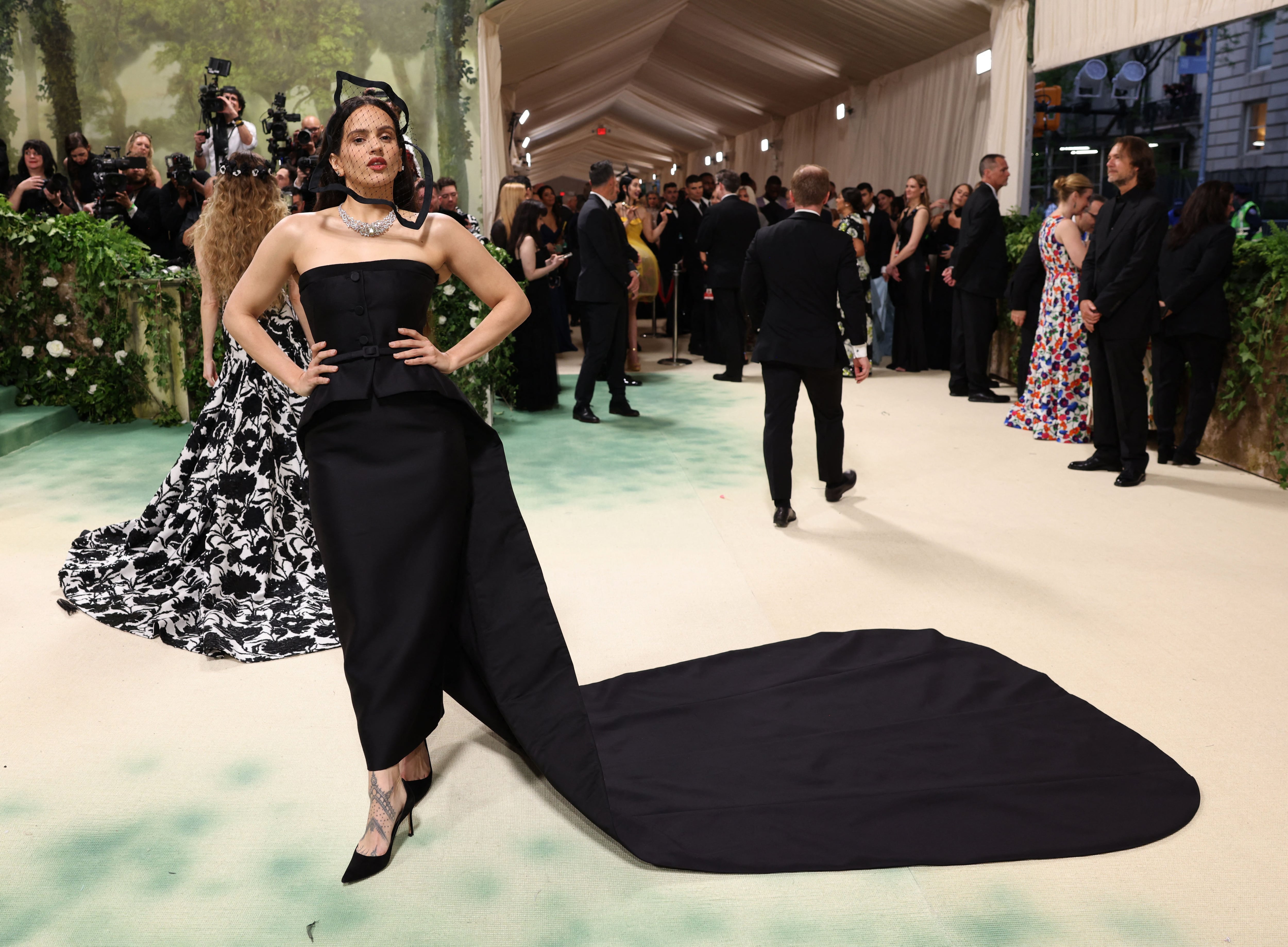 Rosalia poses at the Met Gala, an annual fundraising gala held for the benefit of the Metropolitan Museum of Art's Costume Institute with this year's theme 'Sleeping Beauties: Reawakening Fashion' in New York City, New York, U.S., May 6, 2024. REUTERS/Andrew Kelly