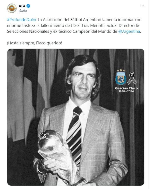 Murió César Luis Menotti