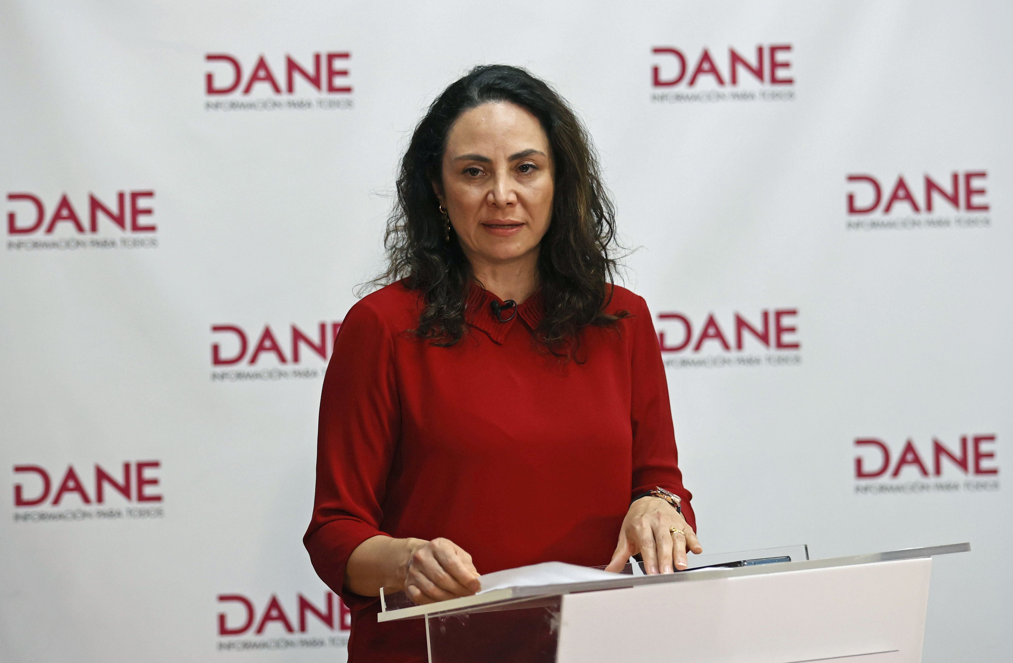 Fotografía de archivo en la que se registró a la directora del Departamento Administrativo Nacional de Estadística (DANE), Piedad Urdinola, durante una conferencia de prensa, en Bogotá (Colombia). EFE/Mauricio Dueñas
