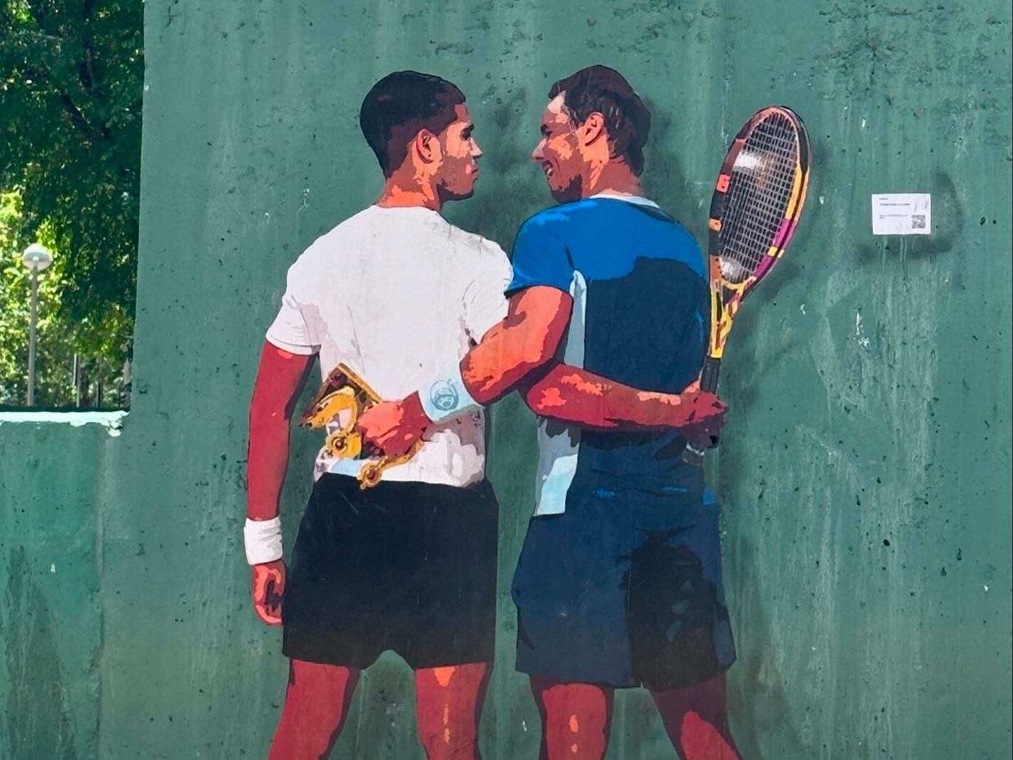 Alcaraz Nadal mural