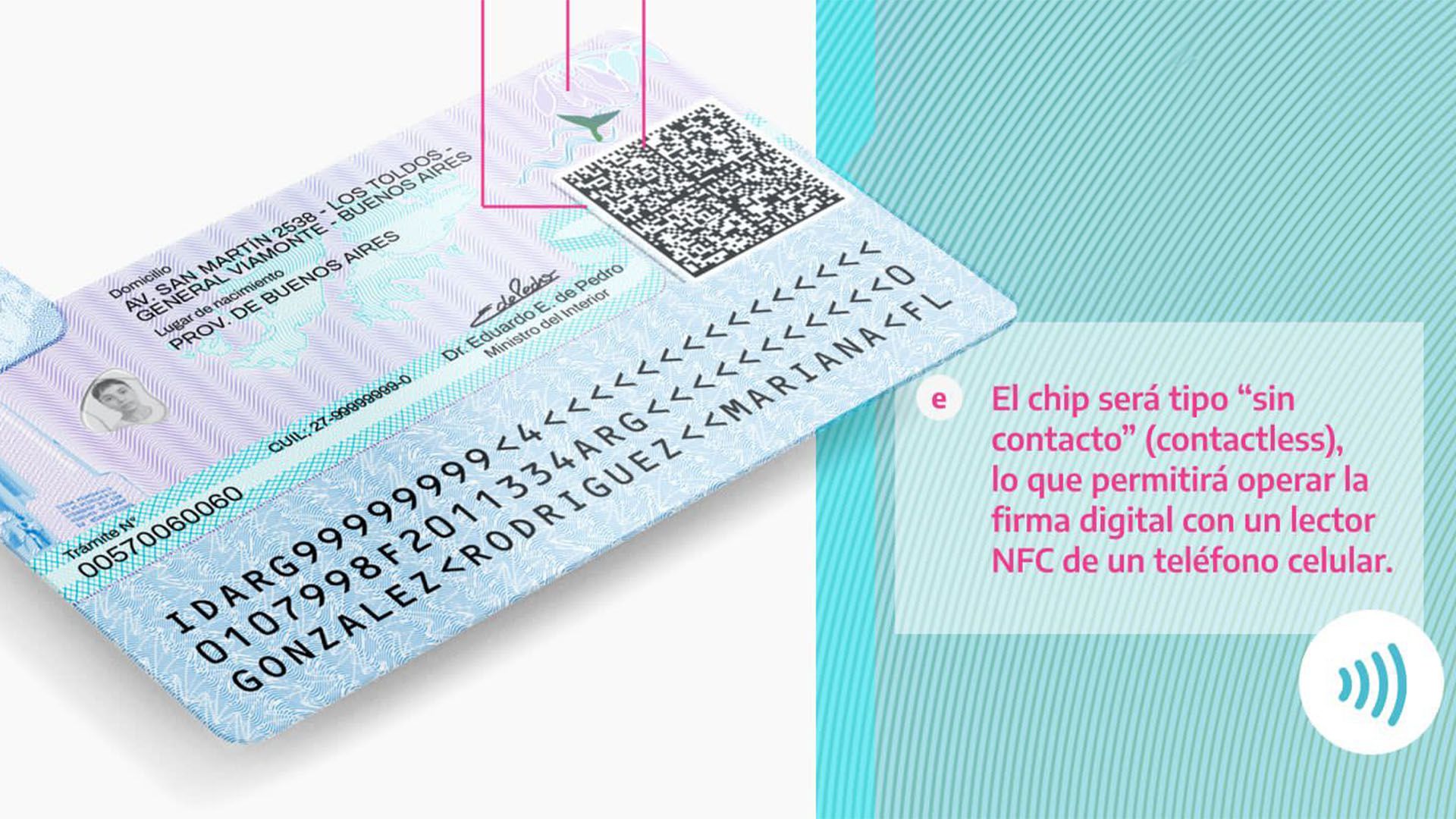 Renaper lanza el nuevo DNI electrónico con chip portada