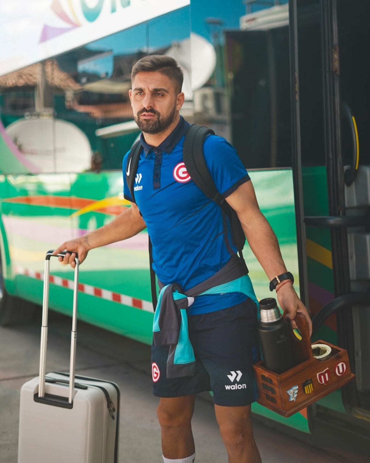 Llegada de los jugadores de Deportivo Garcilaso al estadio Inca Garcilaso de la Vega.