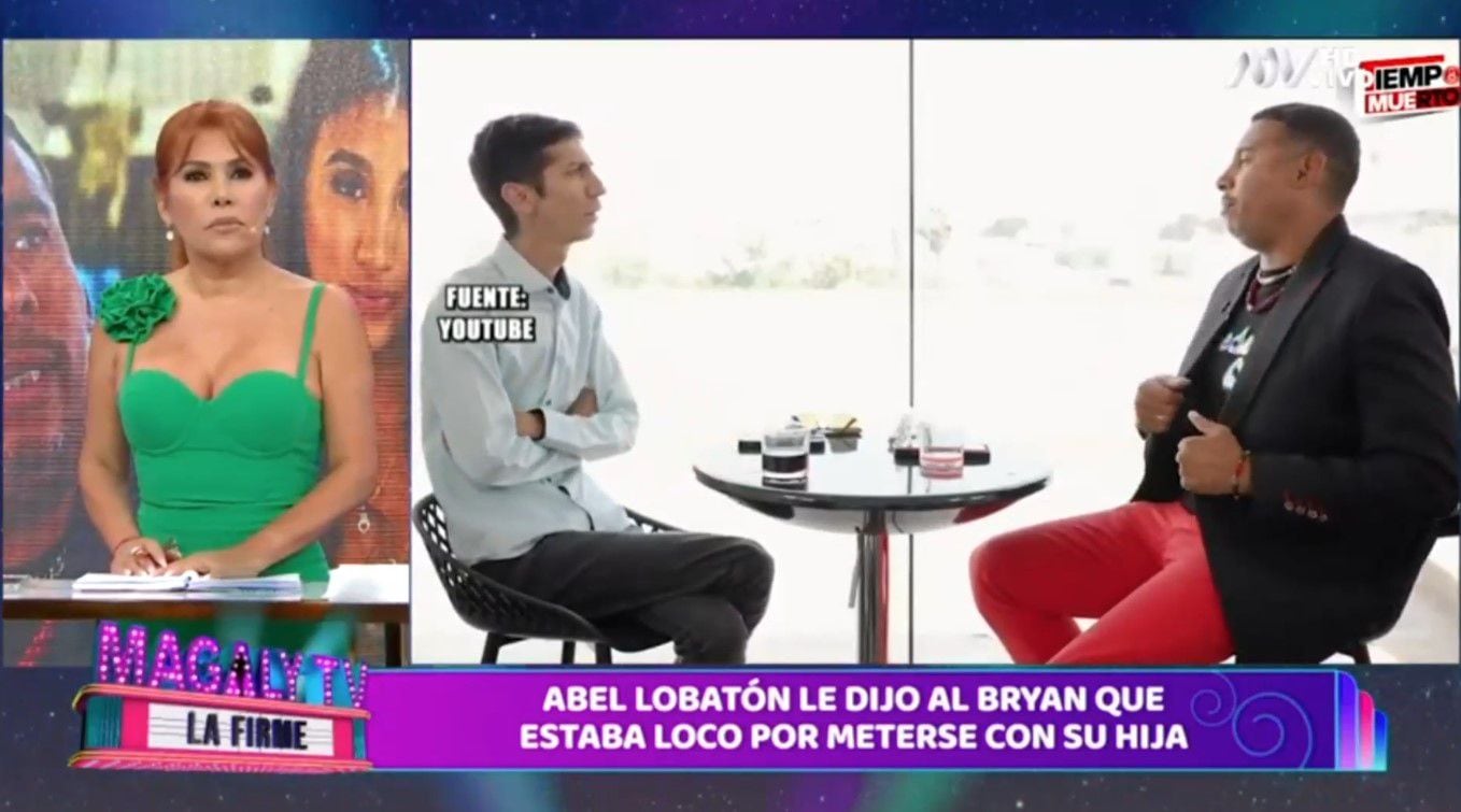 Magaly Medina indignada con Abel Lobatón por comentarios en contra de Samahara: “Justifica la violencia contra su hija”. (Captura: Magaly TV La Firme)