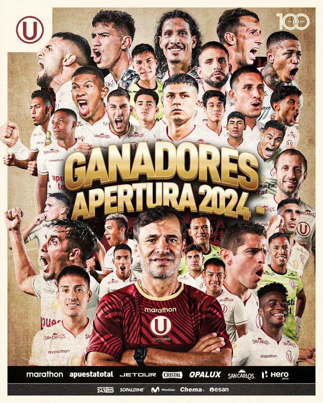 Universitario ganador del Torneo Apertura de la Liga 2024