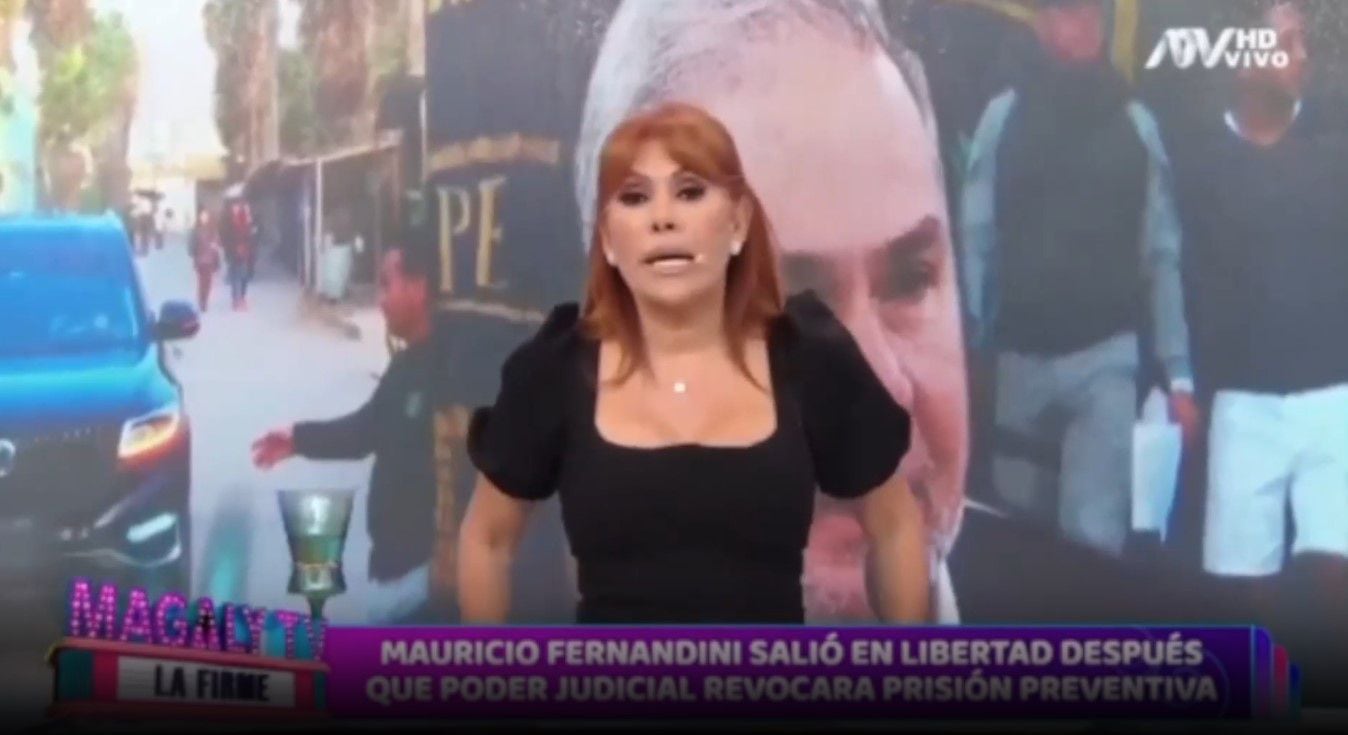 Magaly Medina al ver en libertad a Mauricio Fernandini: “Debe haber sentido mucho alivio”. (Captura: Magaly TV La Firme)