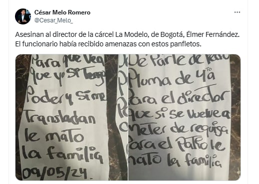 Asesinato director Cárcel La Modelo