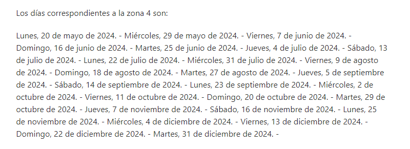 Fechas del corte del suministro de agua potable en la zona 4 - crédito Infobae