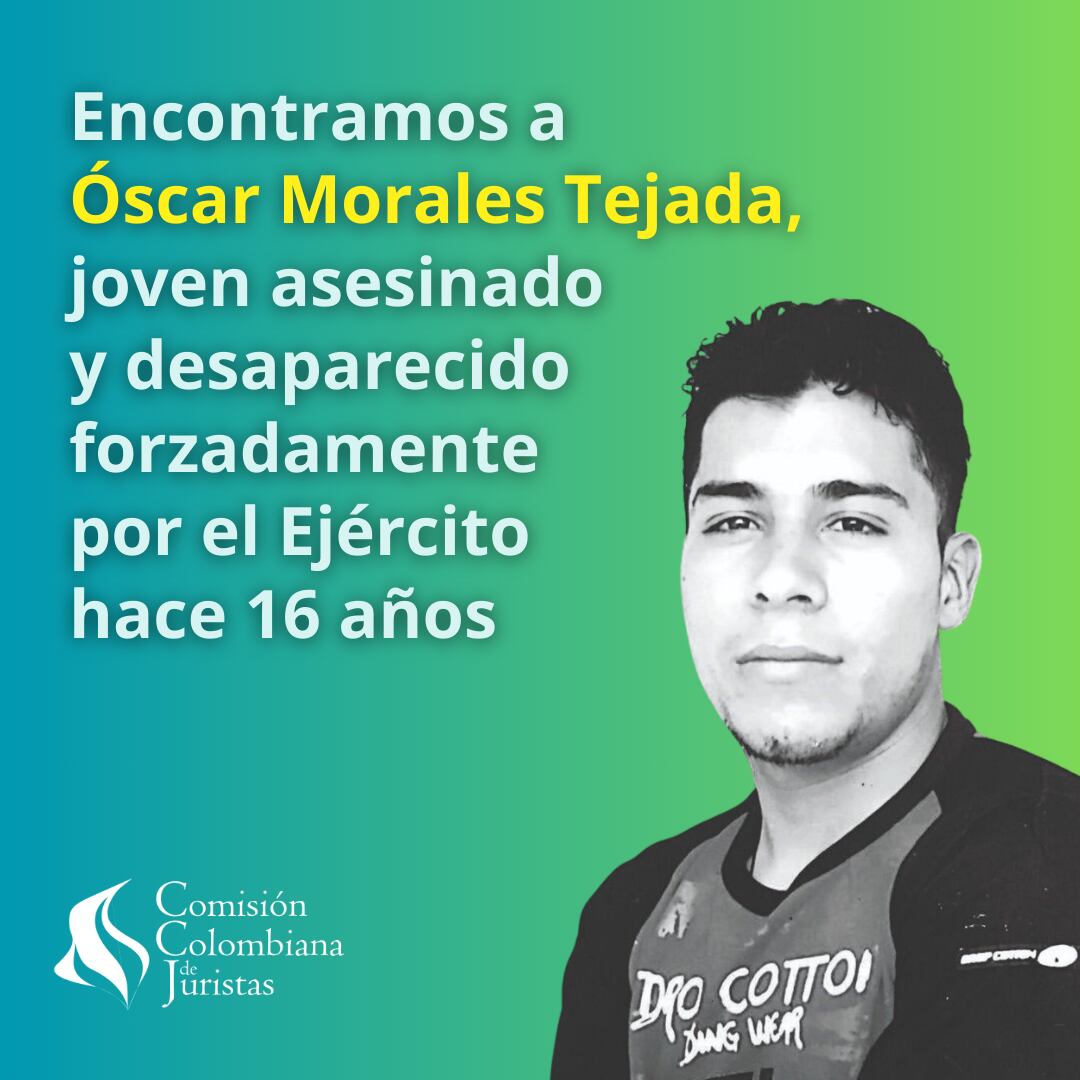 Óscar Morales fue encontrado en el Cesar - crédito Comisión Colombiana de Juristas / X