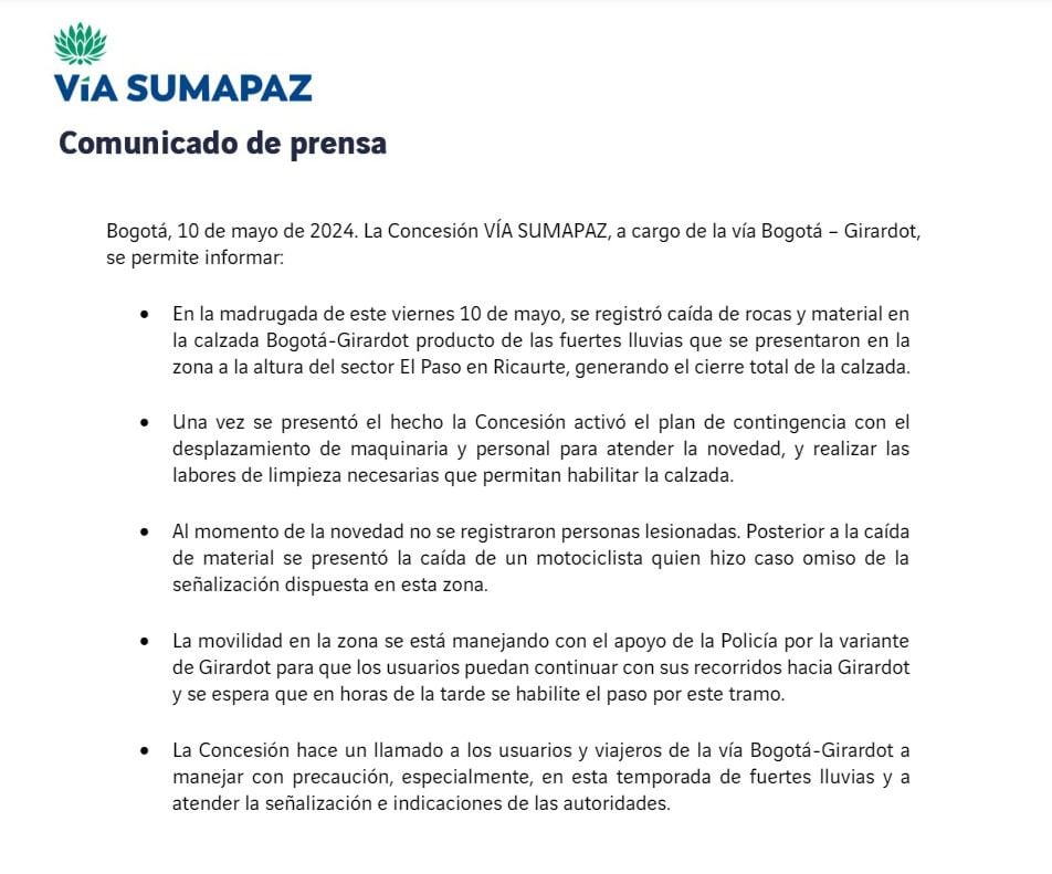 Comunicada Vía Sumapaz  - crédito Vía Sumapaz