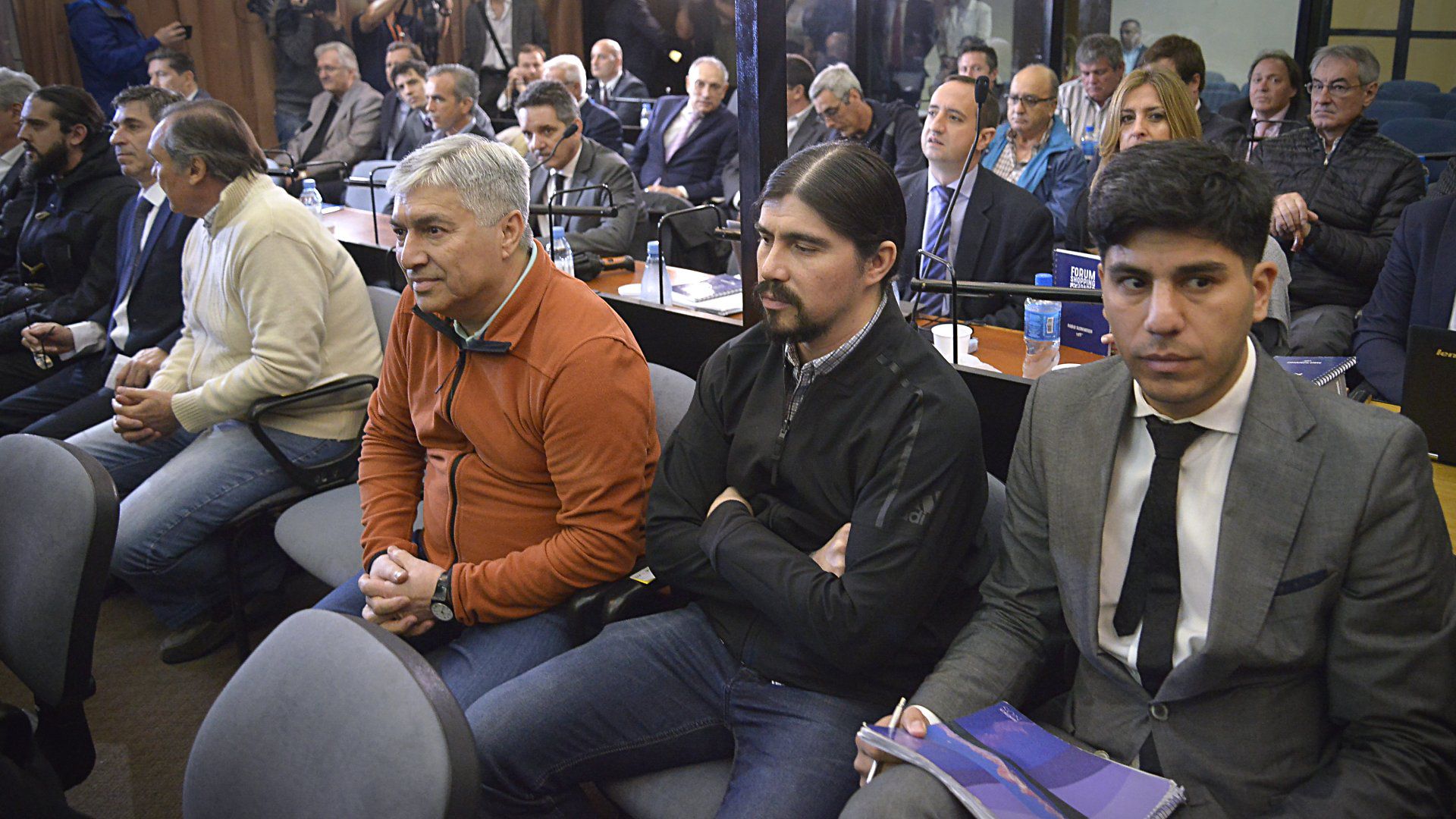 Lázaro y Martín Báez en una de las audiencia por la "Ruta del dinero K"