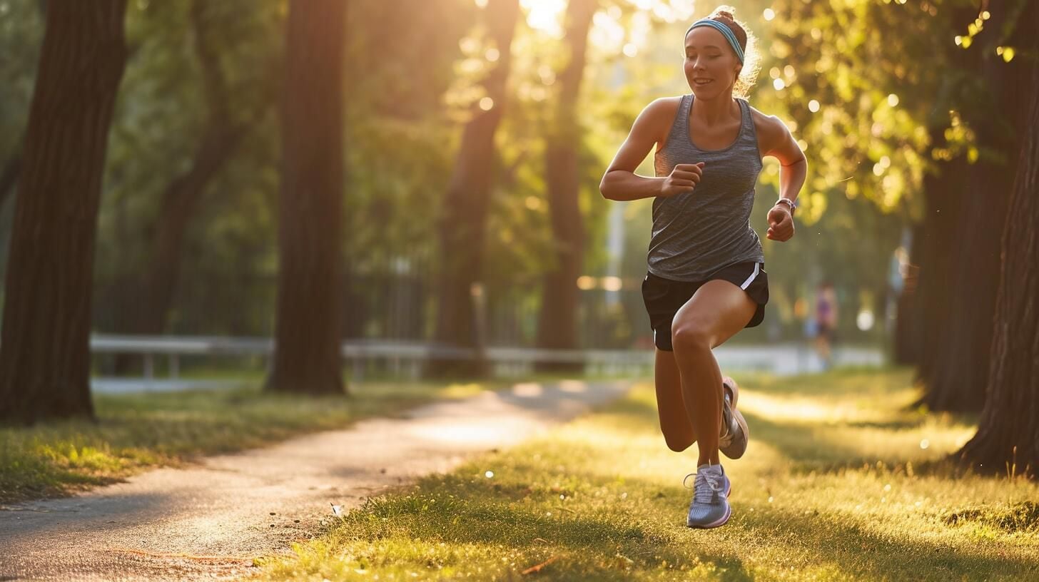 Imagen revitalizante de persona corriendo en el parque, practicando ejercicio para mejorar su salud y bienestar. La escena transmite energía positiva y muestra el compromiso con un estilo de vida activo. (Imagen Ilustrativa Infobae)