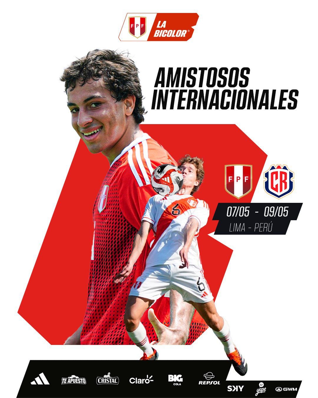 Perú Sub 20 jugará dos amistosos contra Costa Rica.
