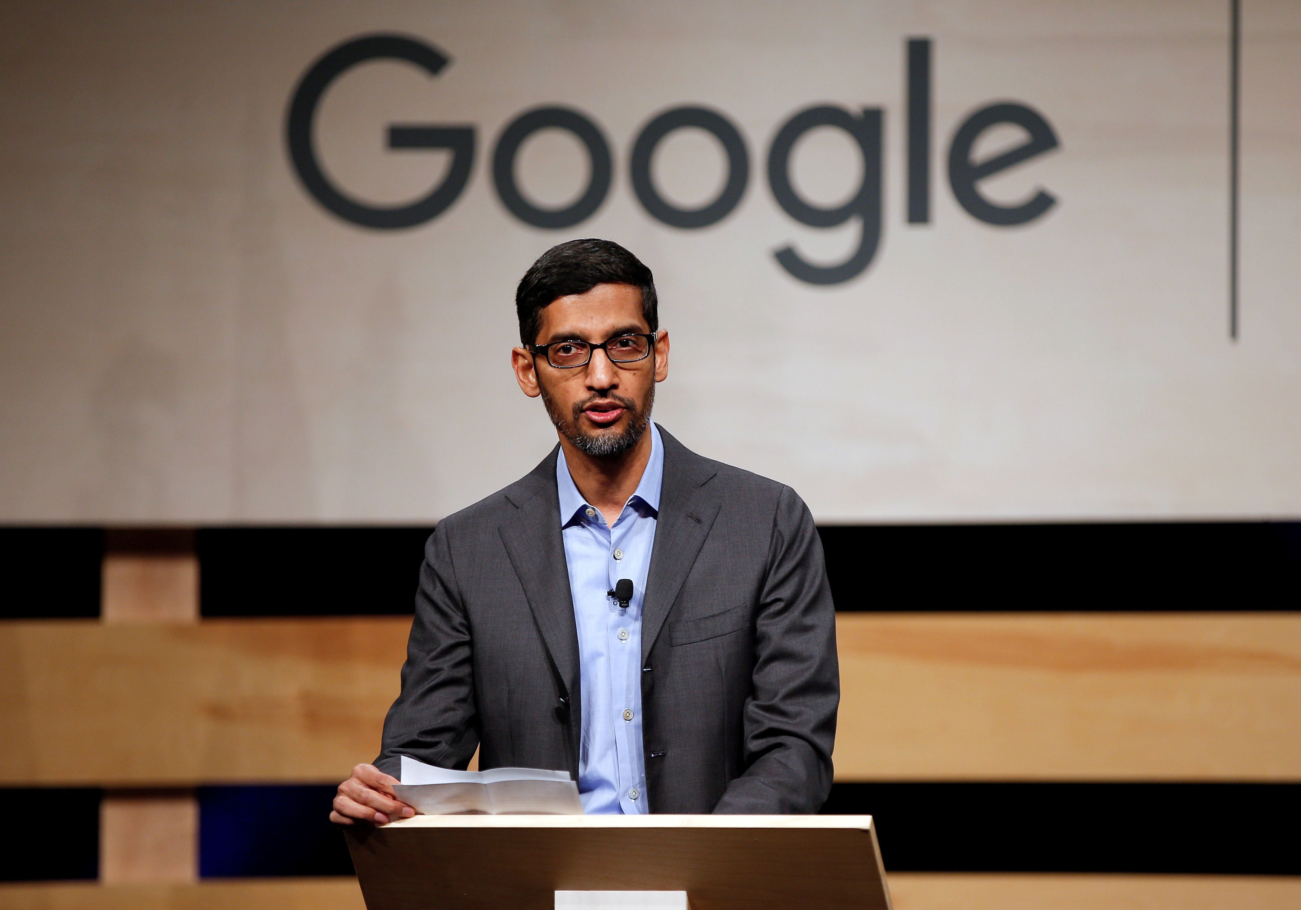 Sundar Pichai fue nombrado director ejecutivo de Google en 2015  REUTERS/Brandon Wade/File Photo