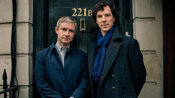 Benedict Cumberbatch y Martin Freeman, prtagonistas de la serie "Sherlock"