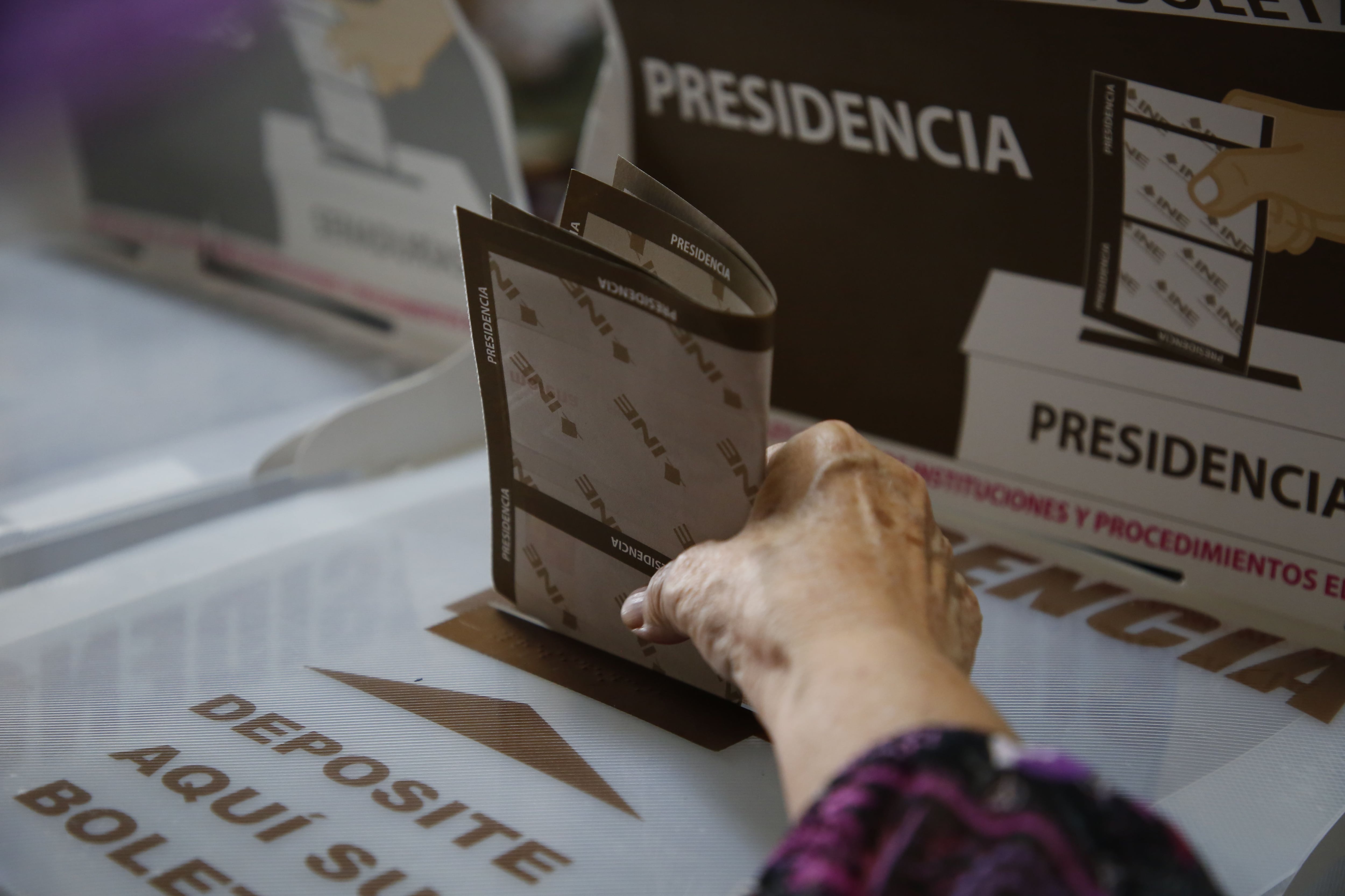 Ciudadanos asisten a votar en las elecciones generales mexicanas este domingo, en un colegio electoral en la ciudad de Guadalajara en Jalisco (México). EFEFrancisco Guasco
