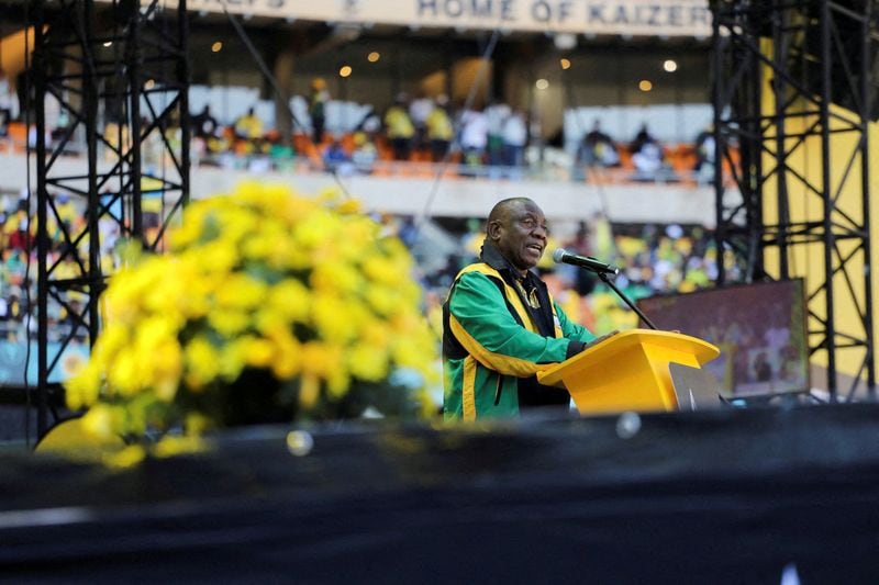 Imagen de archivo del presidente del partido Congreso Nacional Africano, Cyril Ramaphosa  (REUTERS/Alaister Russell)