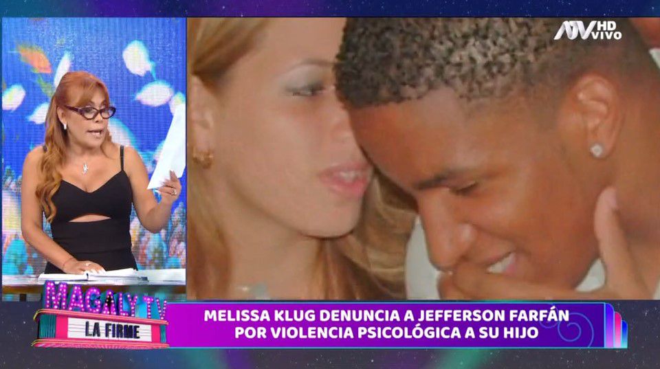 Melissa Klug denuncia a Jefferson Farfán por violencia psicológica con el menor de sus hijos. (Captura: Magaly TV La Firme)