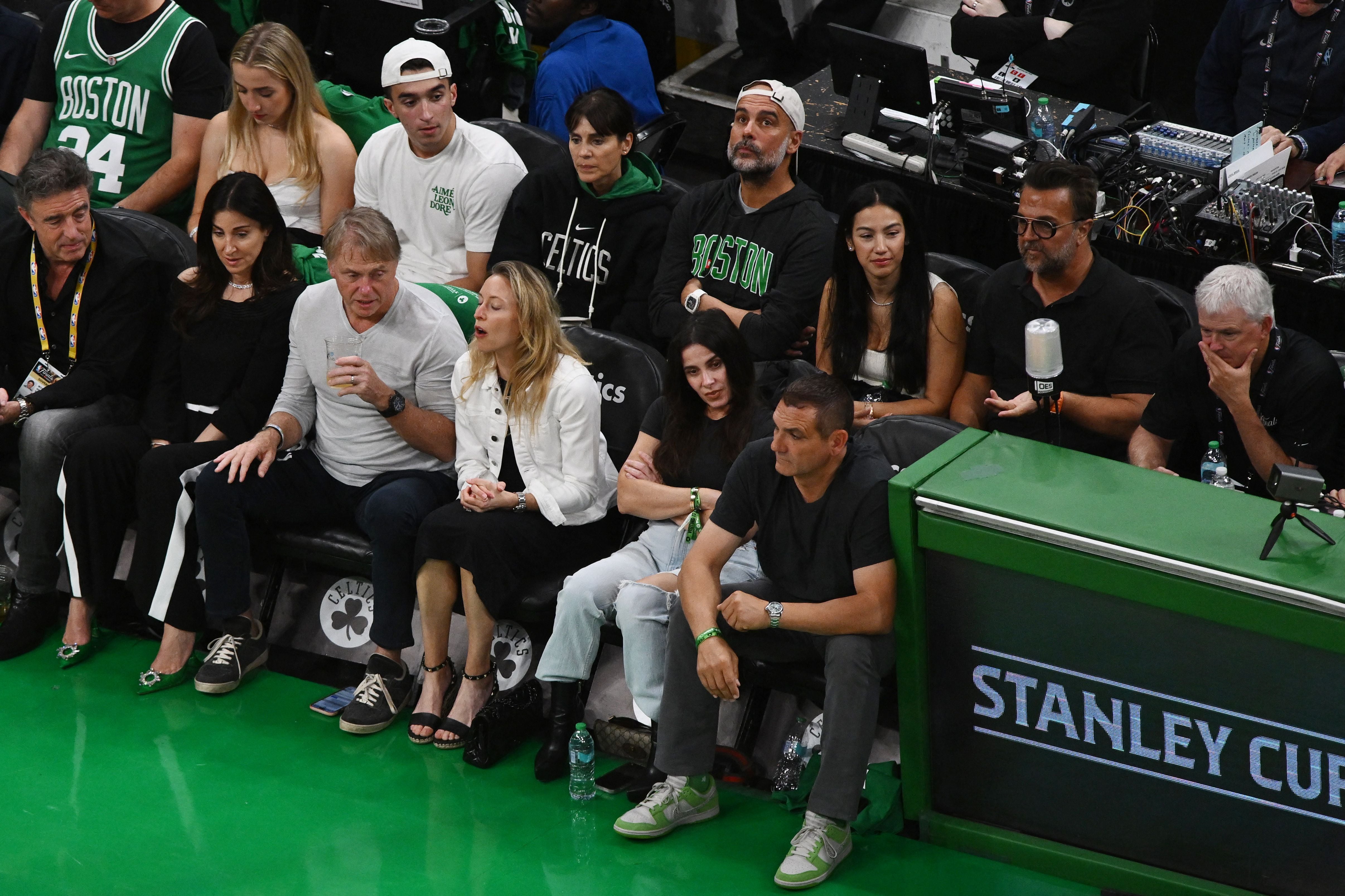 Pep Guardiola en el TD Garden (Credit: Peter Casey-USA TODAY Sports)