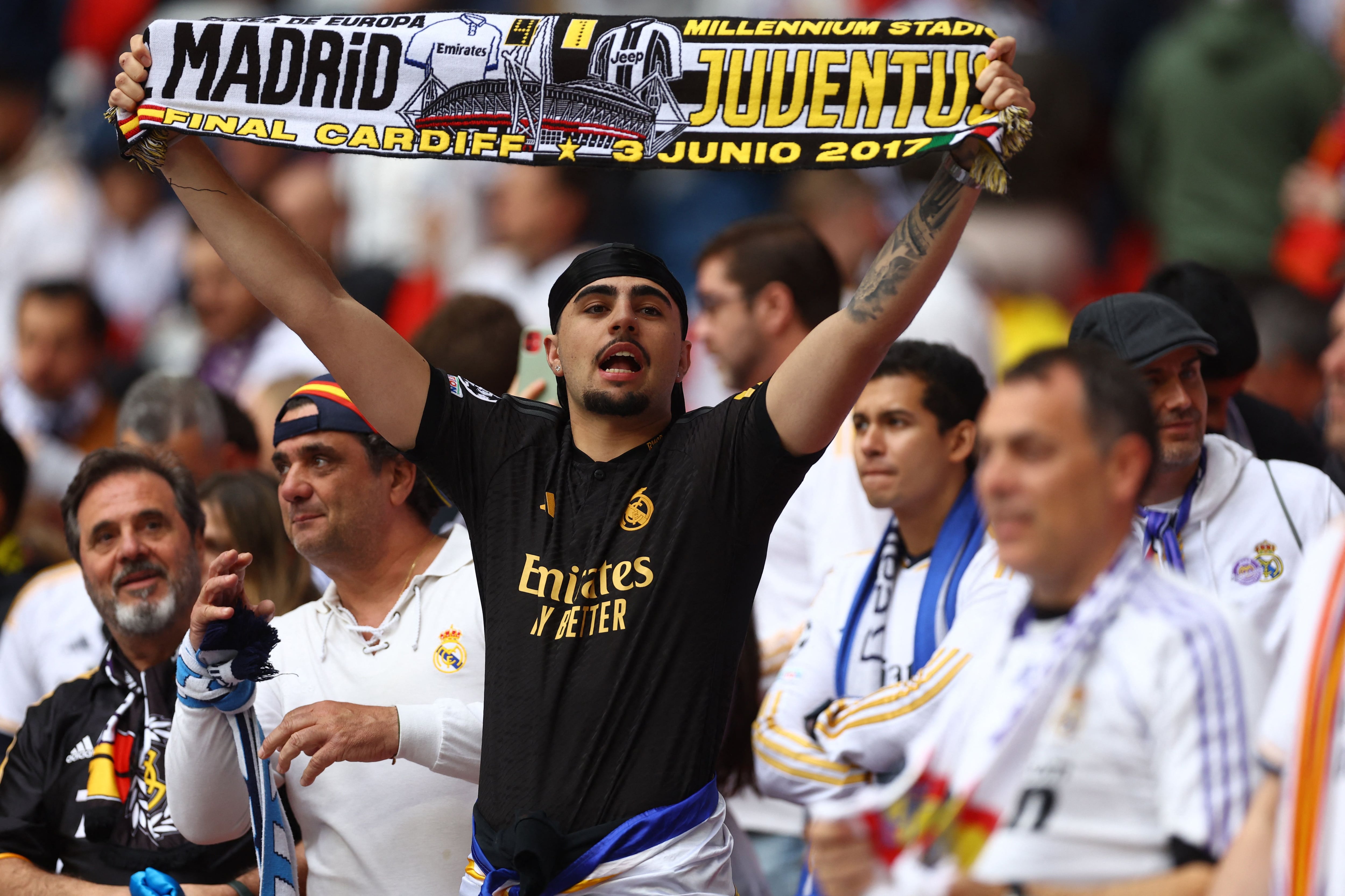 Soccer Football - Champions League - Final - Borussia Dortmund v Real Madrid - Wembley Stadium, London, Britain - June 1, 2024 Real Madrid fans inside the stadium before the match REUTERS/Hannah Mckay