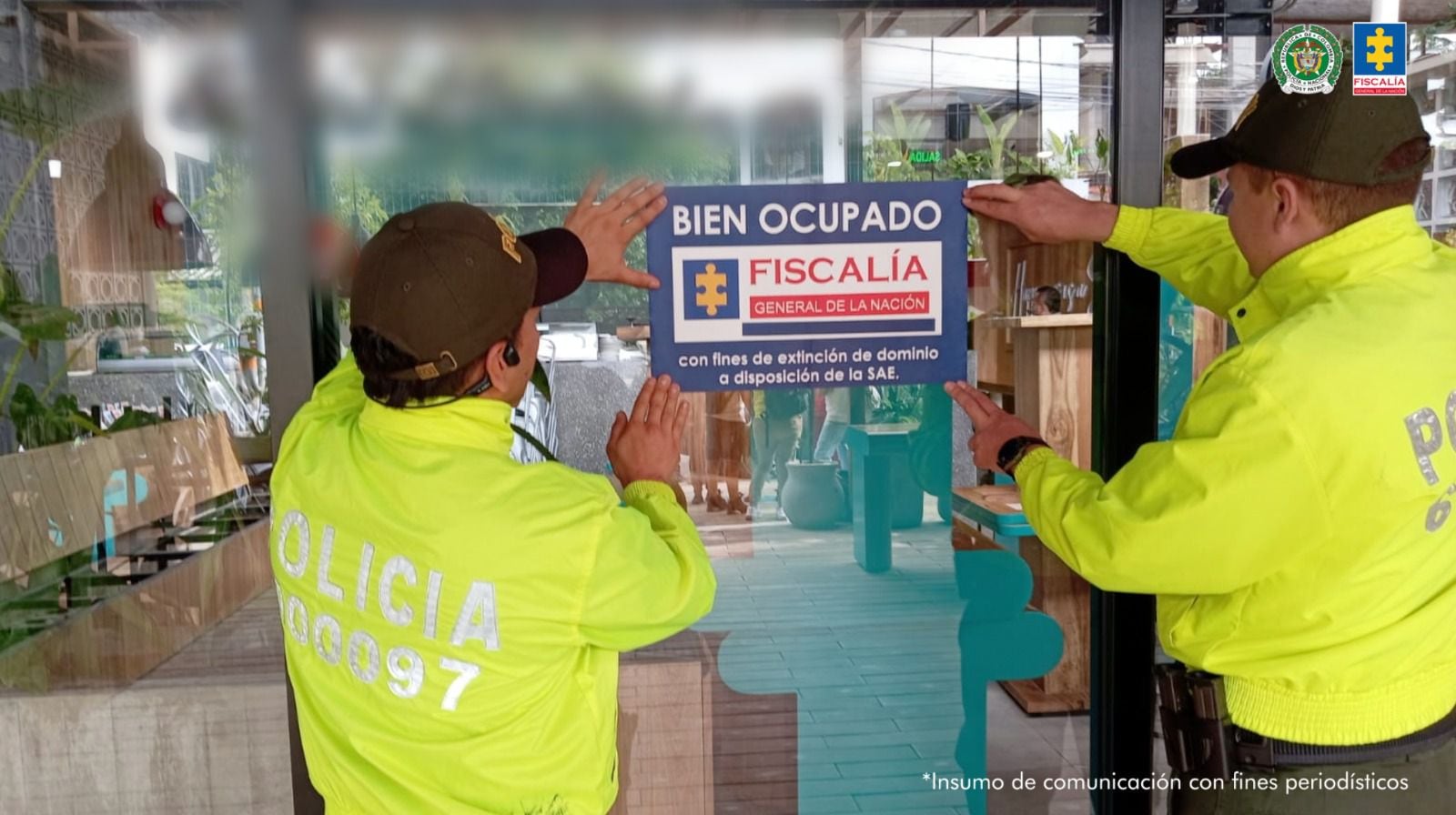 Entre los activos ocupados se encuentran varias sedes de una cadena de restaurantes, presuntamente adquiridas con ganancias ilícitas del narcotráfico - crédito Fiscalía