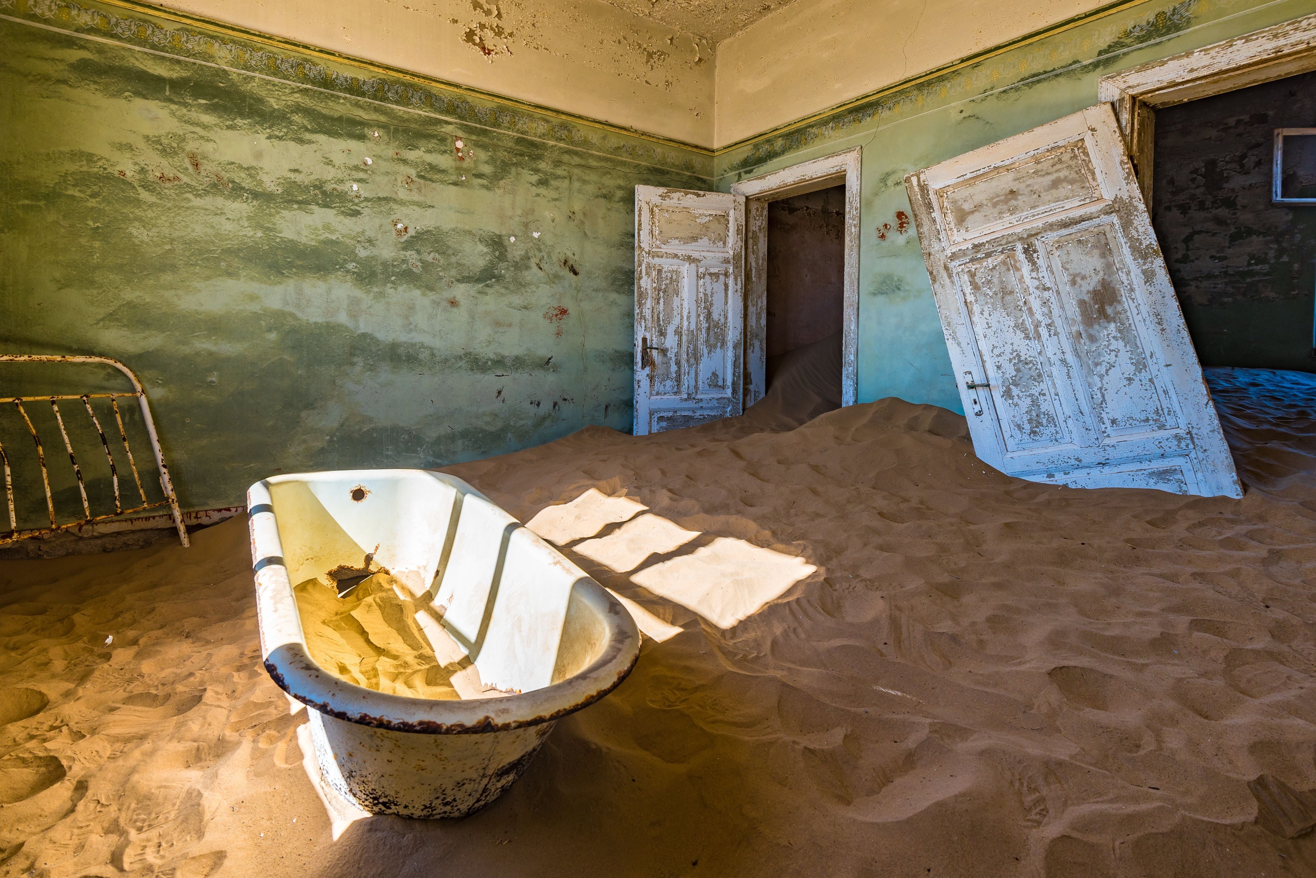 Las casas de Kolmanskop han quedado sepultadas bajo la arena. (Shutterstock)