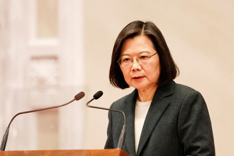 La expresidenta de Taiwán, Tsai Ing-wen. (REUTERS/Carlos Garcia Rawlins/File Photo)