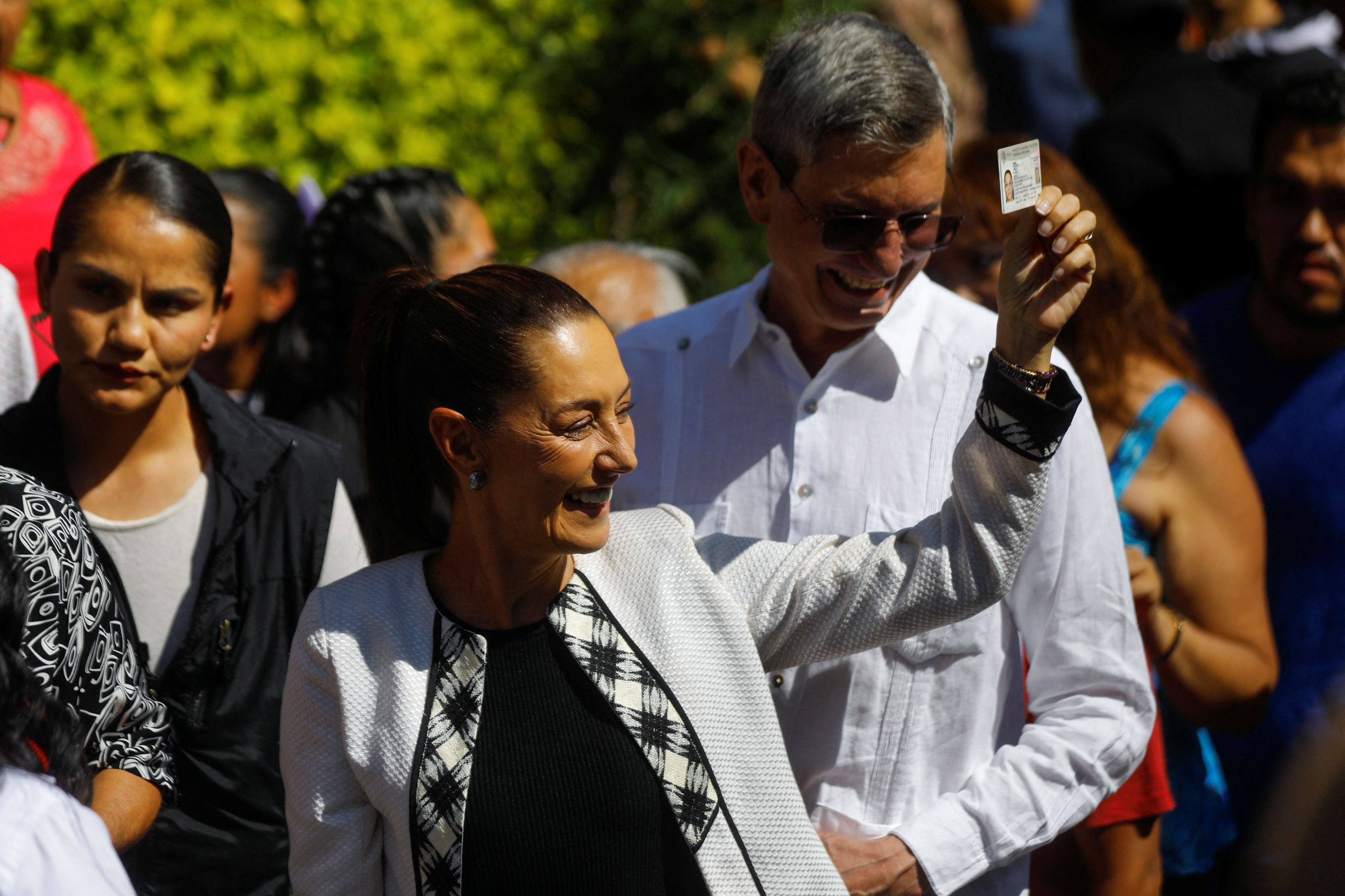 Claudia Sheinbaum fue sorprendida por la noticia, dado el tiempo que tardó el Conteo Rápido. REUTERS/Raquel Cunha