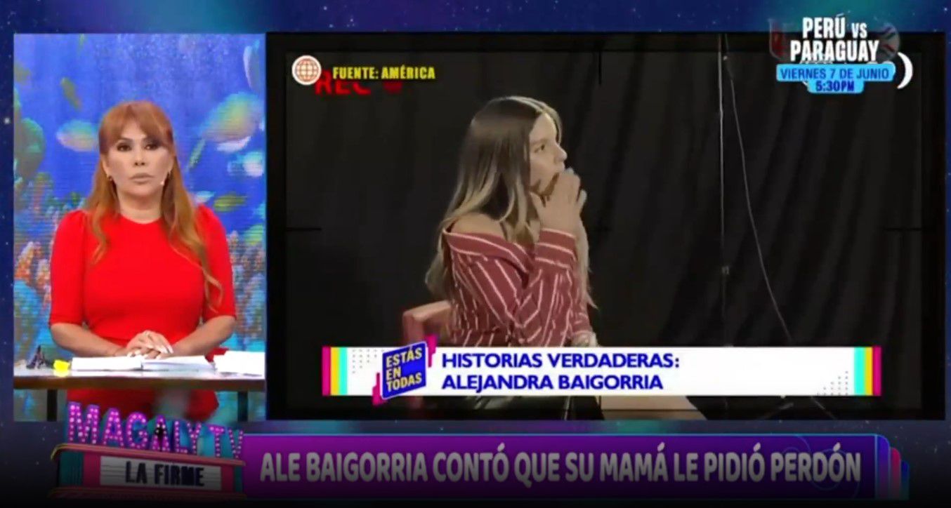 Alejandra Baigorria revela entre lágrimas que su mamá le pidió perdón. (Captura: Magaly TV La Firme)