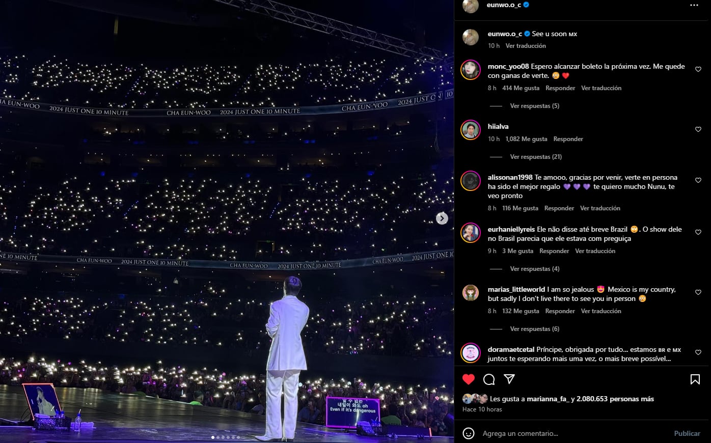 Cha Eun Woo disfrutó de sus presentaciones en México. (Captura de pantalla)