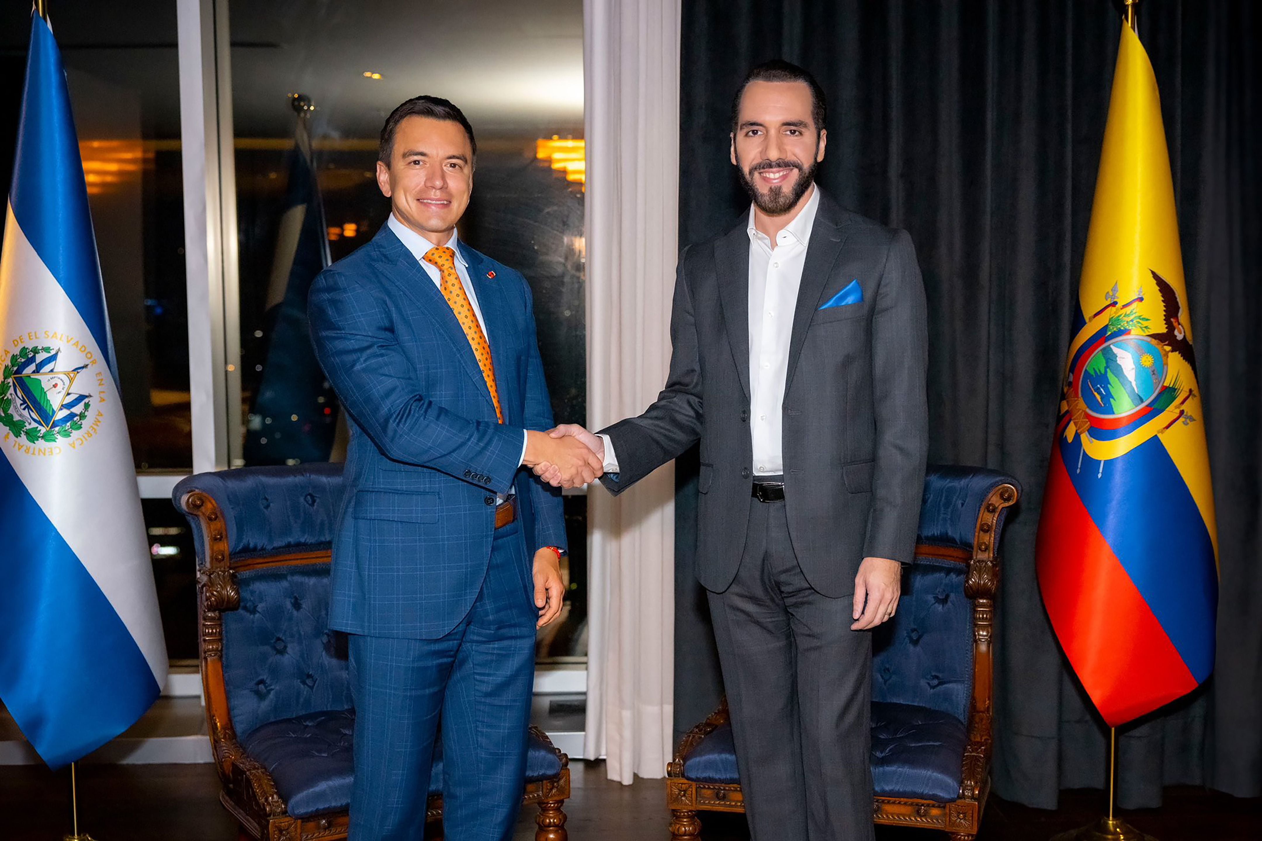 Daniel Noboa junto a Nayib Bukele (EFE/Presidencia de Ecuador)