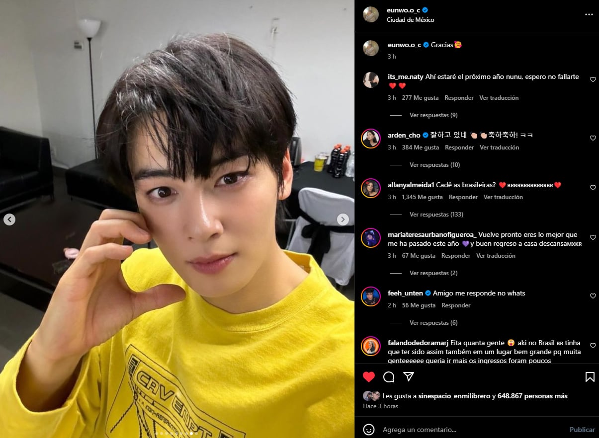 Cha Eun Woo se vio agradecido con el público mexicano. (Captura de pantalla)