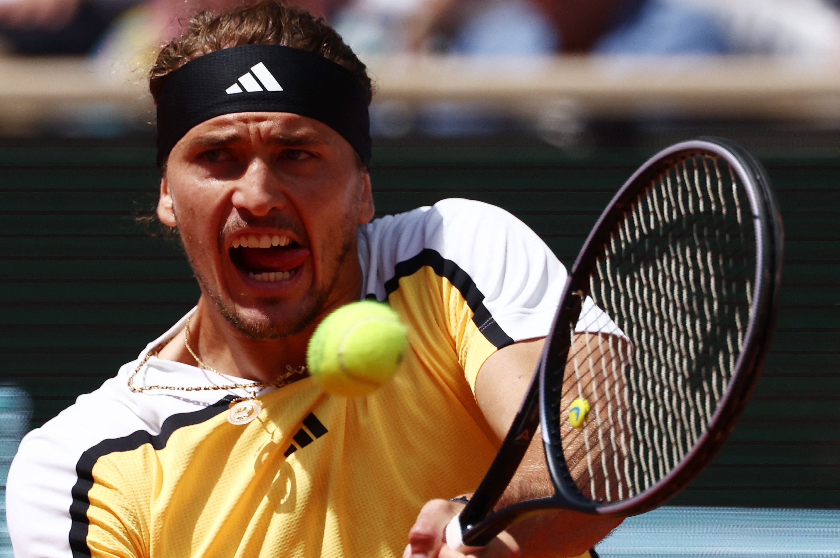 Zverev, durante la final. (Stephanie Lecocq/Reuters)