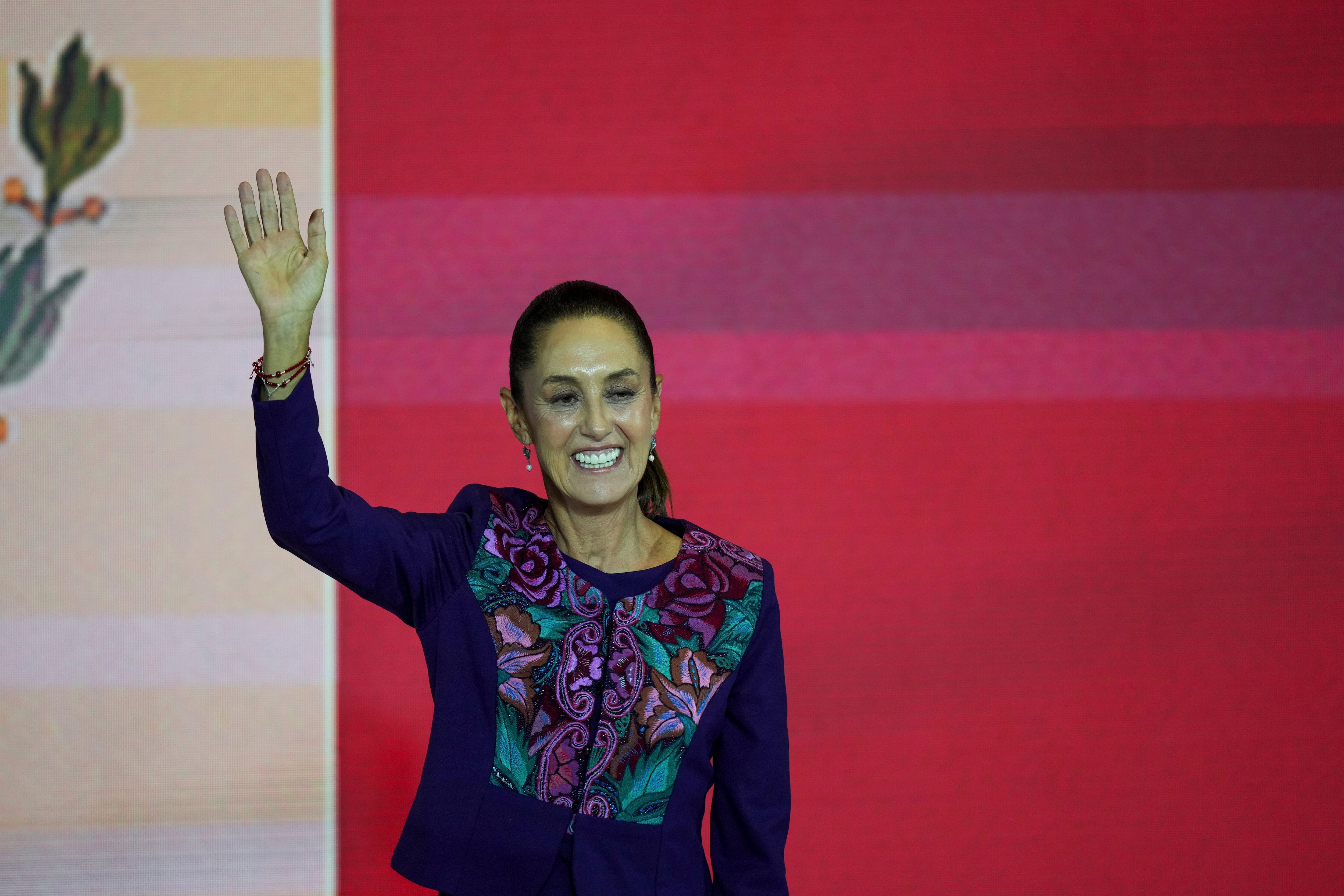 Claudia Sheinbaum anuncia reunión con AMLO (AP Foto/Fernando Llano)