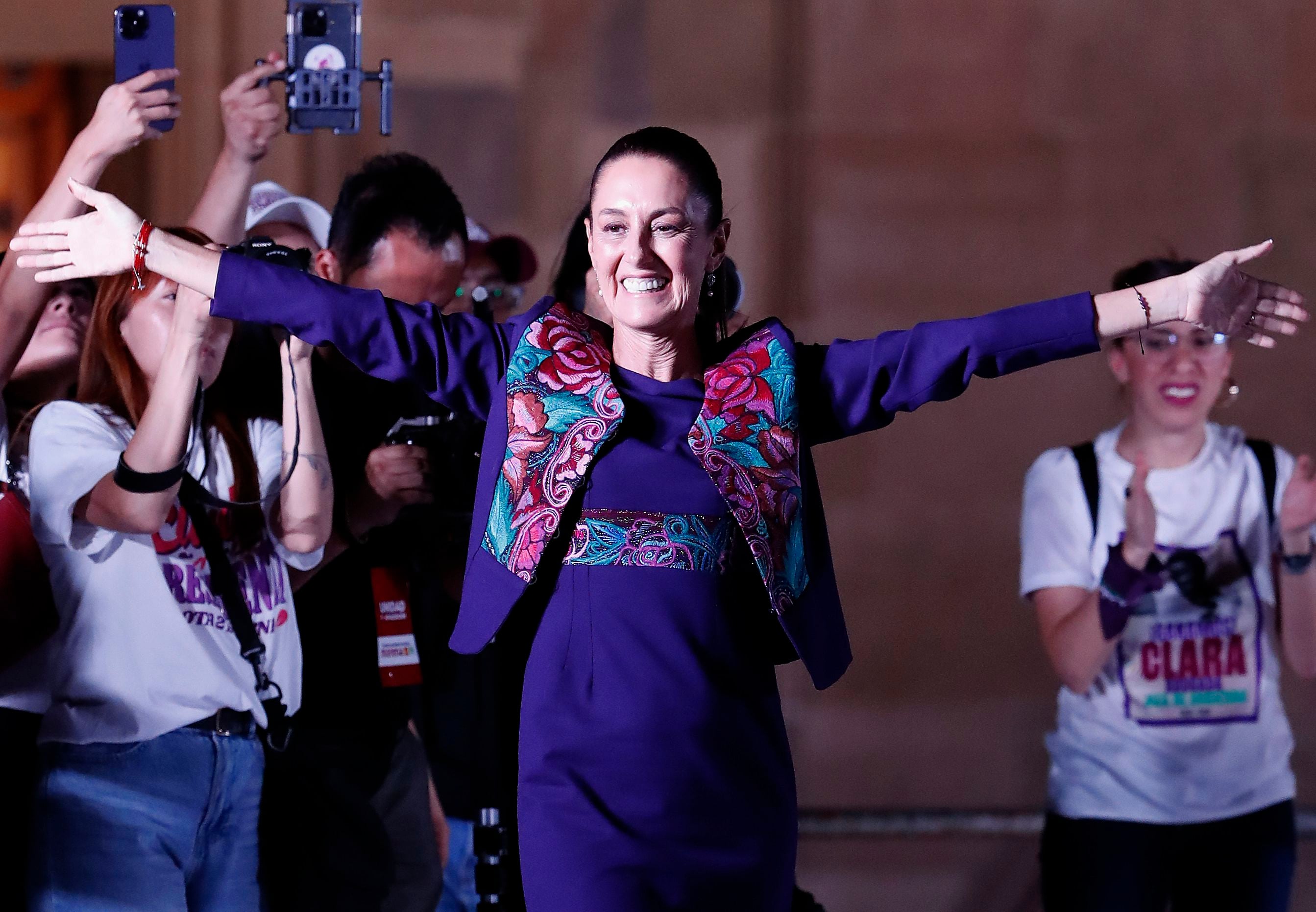 Claudia Sheinbaum gano las elecciones el 2 de junio. (EFE/Mario Guzmán)
