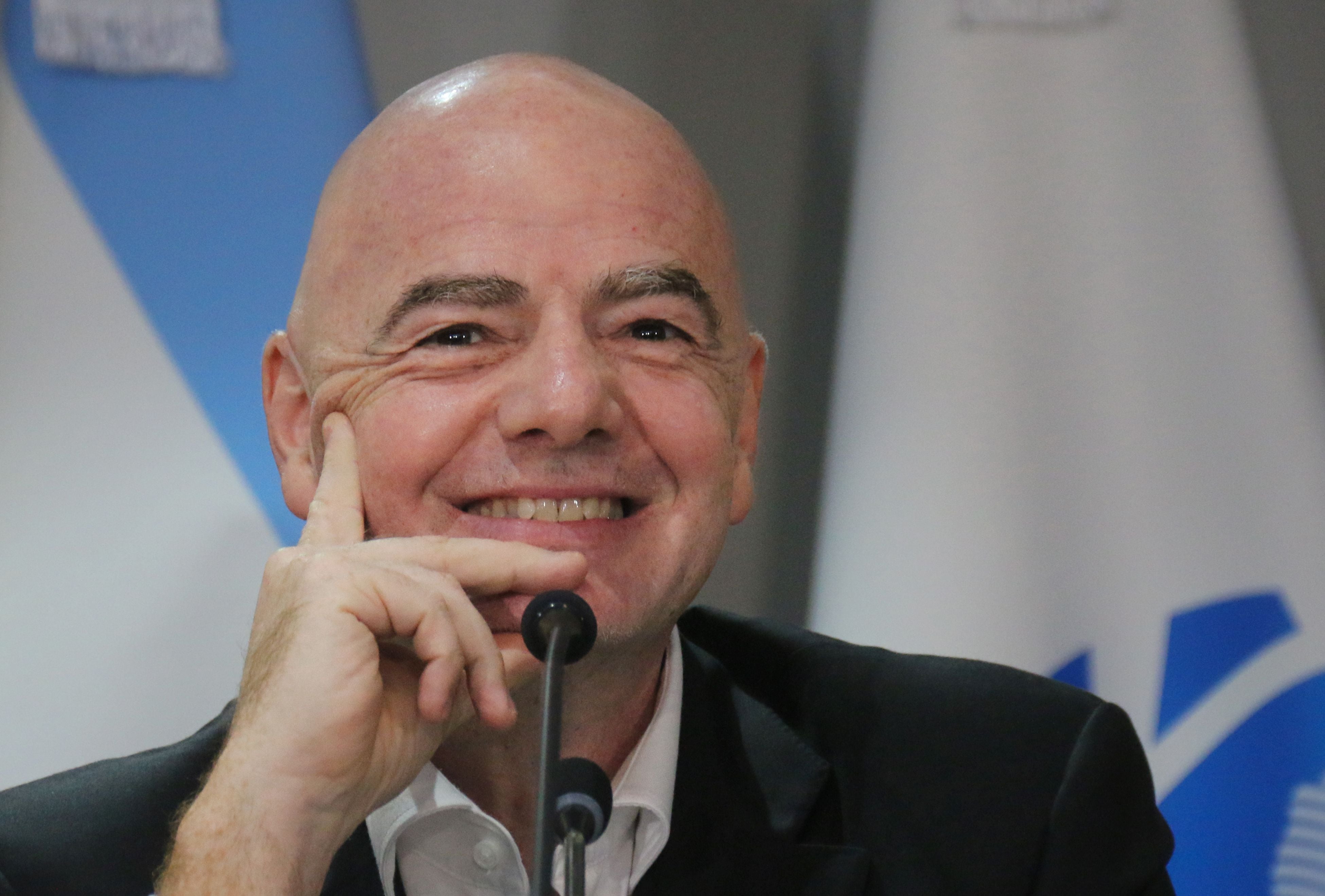 El presidente de la FIFA, Gianni Infantino, no pudo estar presente en la ceremonia que se realizó en Bogotá - crédito EFE/ Rubén Peña
