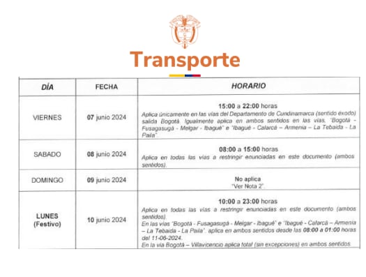 Restricciones para vehículos de carga